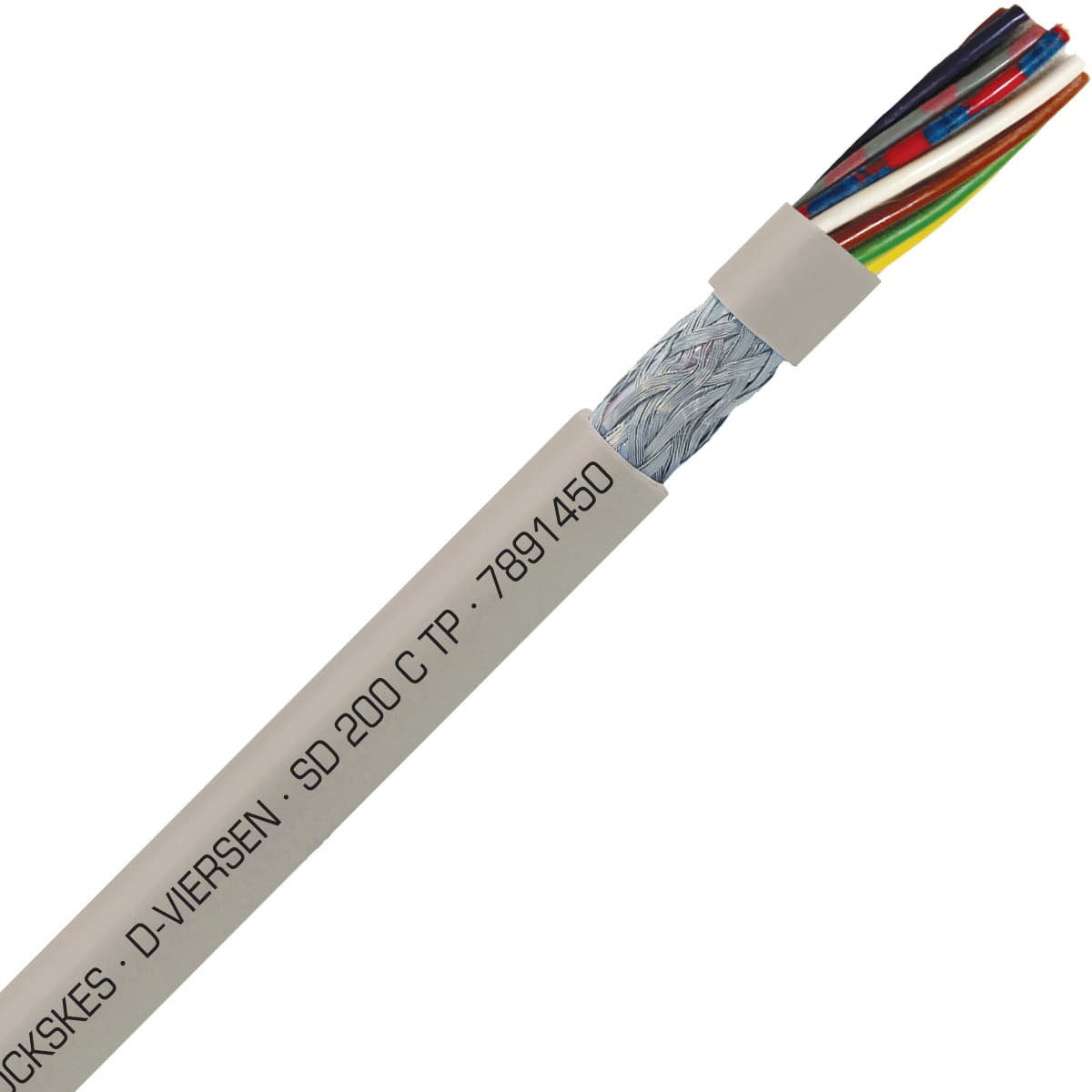 SAB 7891450 SD 200 C TP - 20 AWG/14 pr, shielded halogen free continuous flex oil resistant paired data cable, CE, RoHS SAB 7891450 SD 200 C TP - 20 AWG/14 pr, shielded halogen free continuous flex oil resistant paired data cable, CE, RoHS