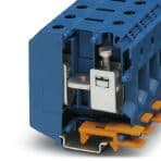 Phoenix Contact 3009105 High-current terminal block, nom. voltage: 1000 V, nominal current: 150 A, connection method: Screw connection, number of connections: 2, number of positions: 1, cross section: 16 mm² - 70 mm², AWG: 6 - 2/0, width: 20 mm, height: 75.8 mm, color: blue, mou Phoenix Contact 3009105 High-current terminal block, nom. voltage: 1000 V, nominal current: 150 A, connection method: Screw connection, number of connections: 2, number of positions: 1, cross section: 16 mm² - 70 mm², AWG: 6 - 2/0, width: 20 mm, height: 75.8 mm, color: blue, mou