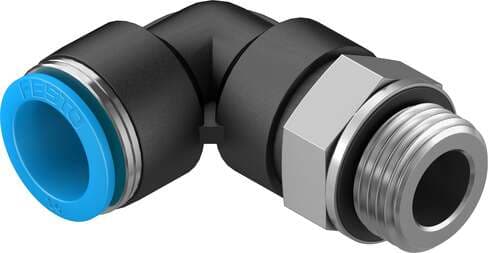 Festo 186126 push-in L-fitting QSL-G1/2-16 360° orientable, male thread with external hexagon. Size: Standard, Nominal size: 13 mm, Type of seal on screw-in stud: Sealing ring, Assembly position: Any, Container size: 1 Festo 186126 push-in L-fitting QSL-G1/2-16 360° orientable, male thread with external hexagon. Size: Standard, Nominal size: 13 mm, Type of seal on screw-in stud: Sealing ring, Assembly position: Any, Container size: 1