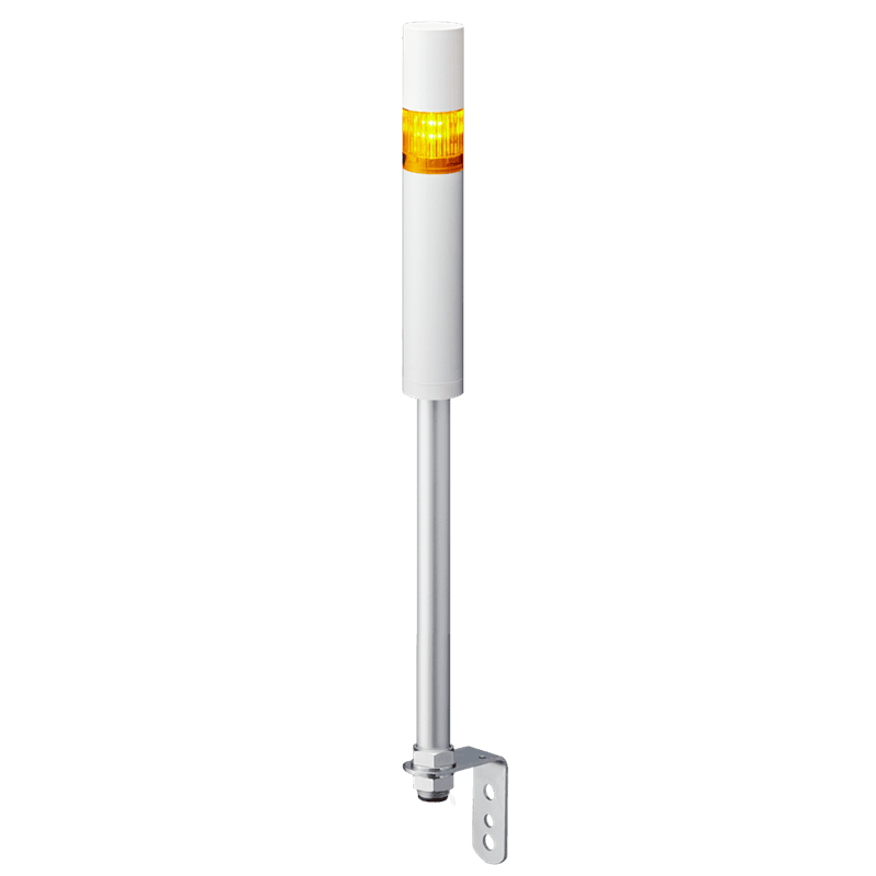 Patlite LR4-1M2LJBW-Y 40mm 1-tier Signal Tower, 100-240V AC, Pole Mount with L Bracket and Cable, Flashing/Buzzer, Off-white body, Amber LED Module Patlite LR4-1M2LJBW-Y 40mm 1-tier Signal Tower, 100-240V AC, Pole Mount with L Bracket and Cable, Flashing/Buzzer, Off-white body, Amber LED Module