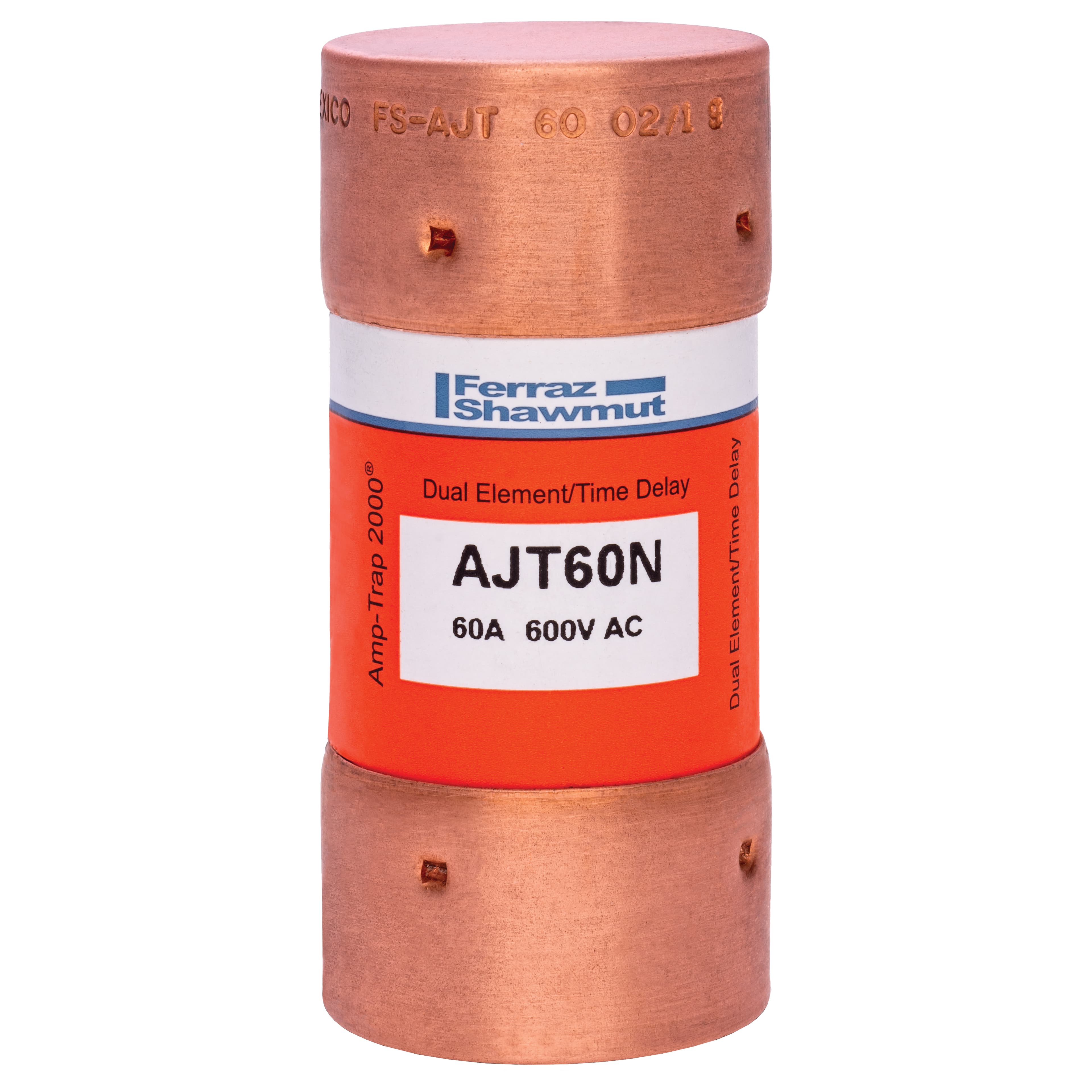 Mersen AJT60N AJT60N Mersen - Fuse AJT - Class J - Time-delay 600VAC 400VDC 60A Ferrule Amp-Trap 2000® Mersen AJT60N AJT60N Mersen - Fuse AJT - Class J - Time-delay 600VAC 400VDC 60A Ferrule Amp-Trap 2000®