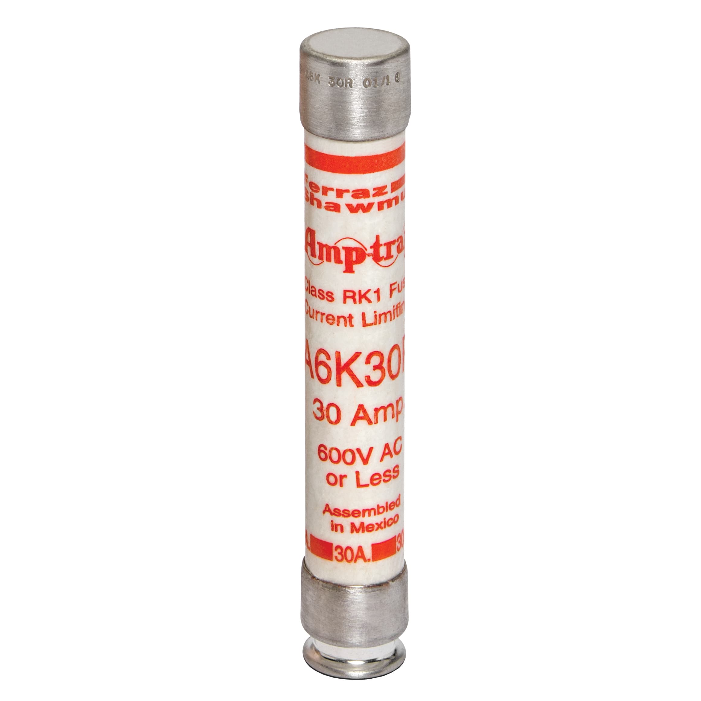 Mersen A6K30R A6K30R Mersen - Fuse A6K-R - Class RK1 - Fast-Acting 600VAC 300VDC 30A Ferrule Amp-Trap® Mersen A6K30R A6K30R Mersen - Fuse A6K-R - Class RK1 - Fast-Acting 600VAC 300VDC 30A Ferrule Amp-Trap®
