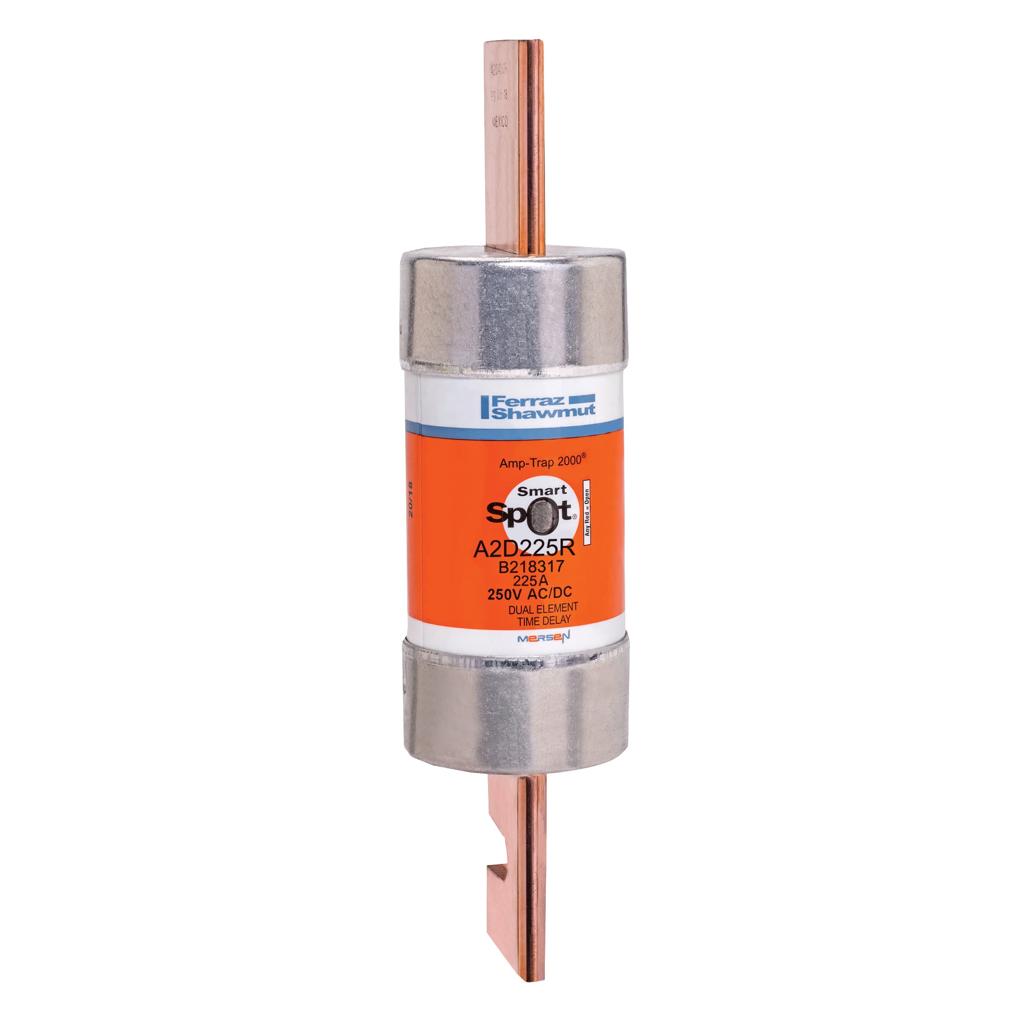 Mersen A2D225R A2D225R Mersen - Fuse A2D-R - Class RK1 - Time-Delay 250VAC 250VDC 225A Blade SmartSpot® Amp-Trap 2000® Mersen A2D225R A2D225R Mersen - Fuse A2D-R - Class RK1 - Time-Delay 250VAC 250VDC 225A Blade SmartSpot® Amp-Trap 2000®