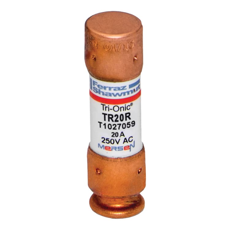 Mersen TR20R TR20R Mersen - Fuse TR-R - Class RK5 - Time-Delay 250VAC 160VDC 20A Ferrule Tri-Onic® Mersen TR20R TR20R Mersen - Fuse TR-R - Class RK5 - Time-Delay 250VAC 160VDC 20A Ferrule Tri-Onic®