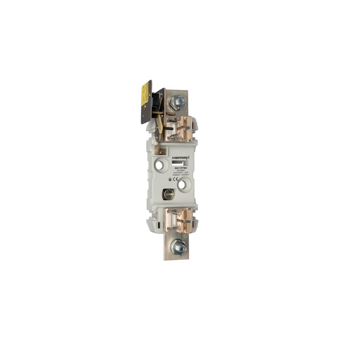 Mersen Q216697 Q216697 Mersen - NH plastic base Size NH1 1000VAC 1000VDC 250A 1-Pole With Microswitch Screw Mount or DIN Rail Connection Screw Mersen Q216697 Q216697 Mersen - NH plastic base Size NH1 1000VAC 1000VDC 250A 1-Pole With Microswitch Screw Mount or DIN Rail Connection Screw