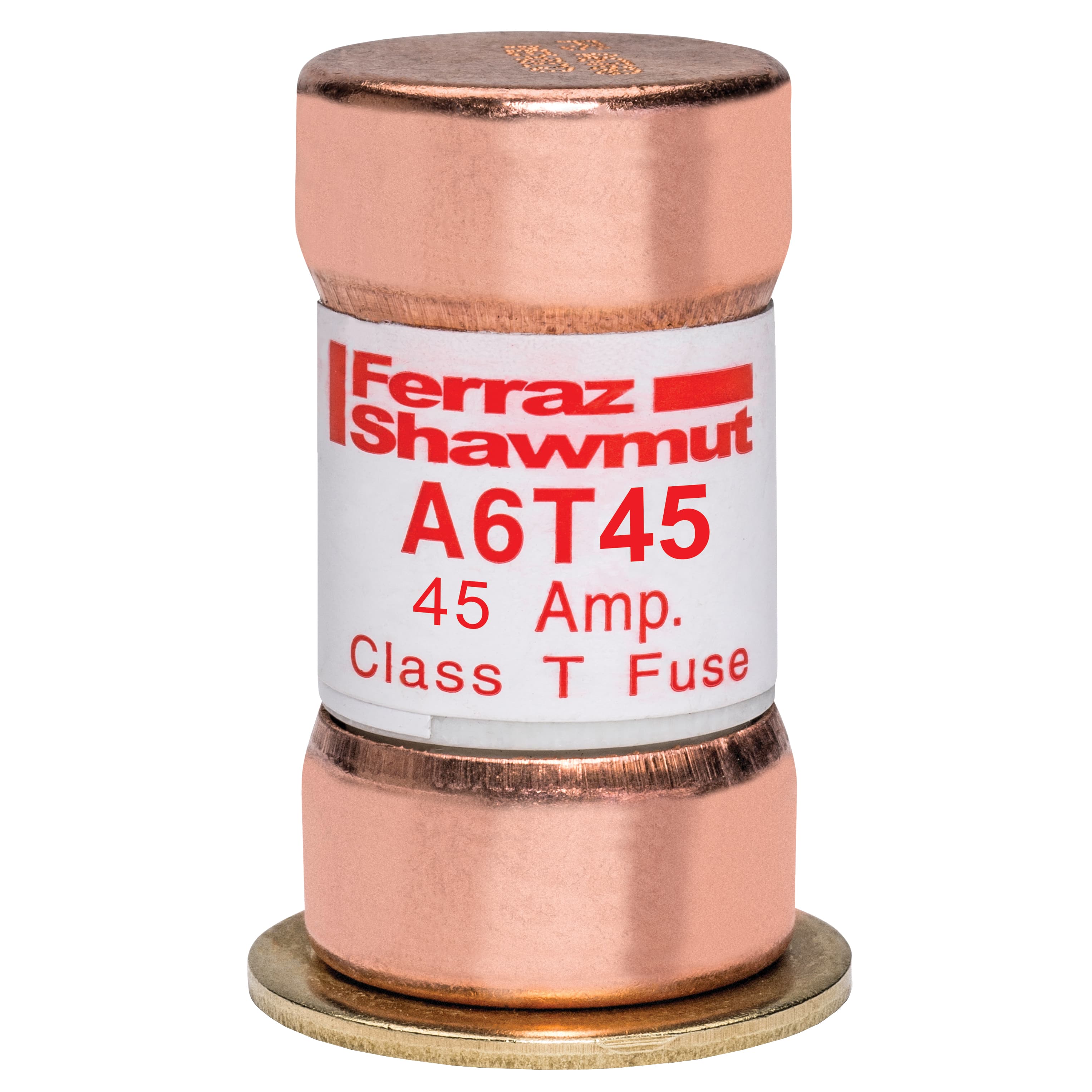 Mersen A6T45 A6T45 Mersen - Fuse A6T - Class T - Fast-Acting 600VAC 300VDC 45A Ferrule Amp-Trap® Mersen A6T45 A6T45 Mersen - Fuse A6T - Class T - Fast-Acting 600VAC 300VDC 45A Ferrule Amp-Trap®