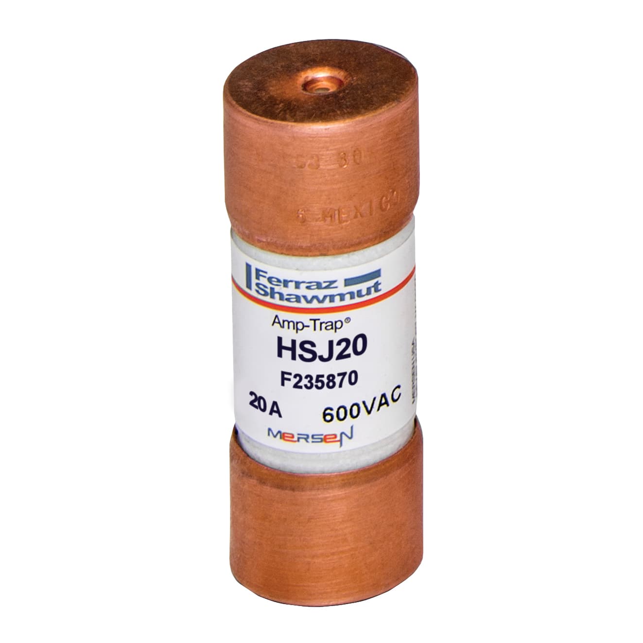 Mersen HSJ20 HSJ20 Mersen - Fuse HSJ - Class J - High-Speed 600VAC 500VDC 20A Ferrule Amp-Trap® Mersen HSJ20 HSJ20 Mersen - Fuse HSJ - Class J - High-Speed 600VAC 500VDC 20A Ferrule Amp-Trap®