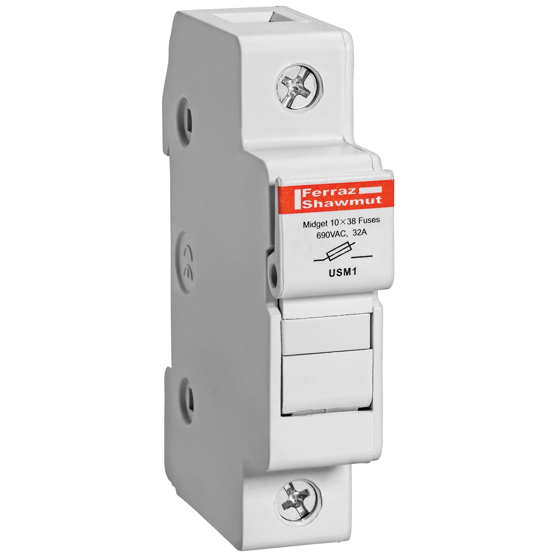 Mersen USM1 USM1 Mersen - Fuse Holder UltraSafe™ 800VAC 1000VDC Midget 30A 1-Pole Pressure Plate IP65 Mersen USM1 USM1 Mersen - Fuse Holder UltraSafe™ 800VAC 1000VDC Midget 30A 1-Pole Pressure Plate IP65