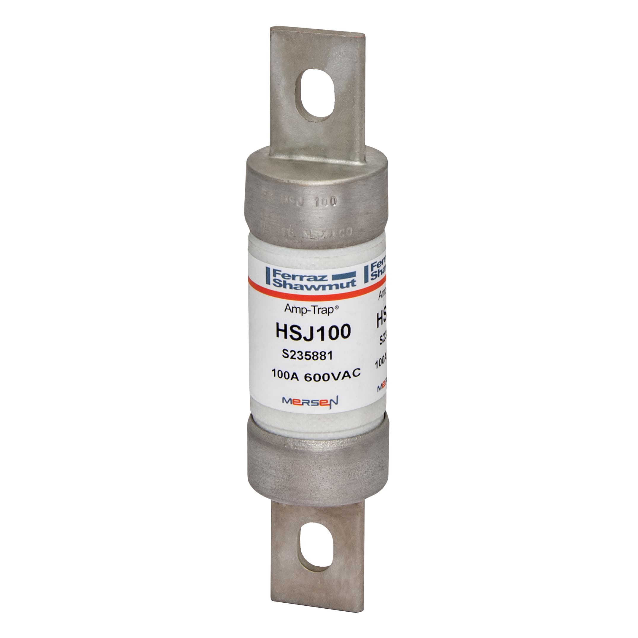 Mersen HSJ100 HSJ100 Mersen - Fuse HSJ - Class J - High-Speed 600VAC 500VDC 100A Blade Amp-Trap® Mersen HSJ100 HSJ100 Mersen - Fuse HSJ - Class J - High-Speed 600VAC 500VDC 100A Blade Amp-Trap®