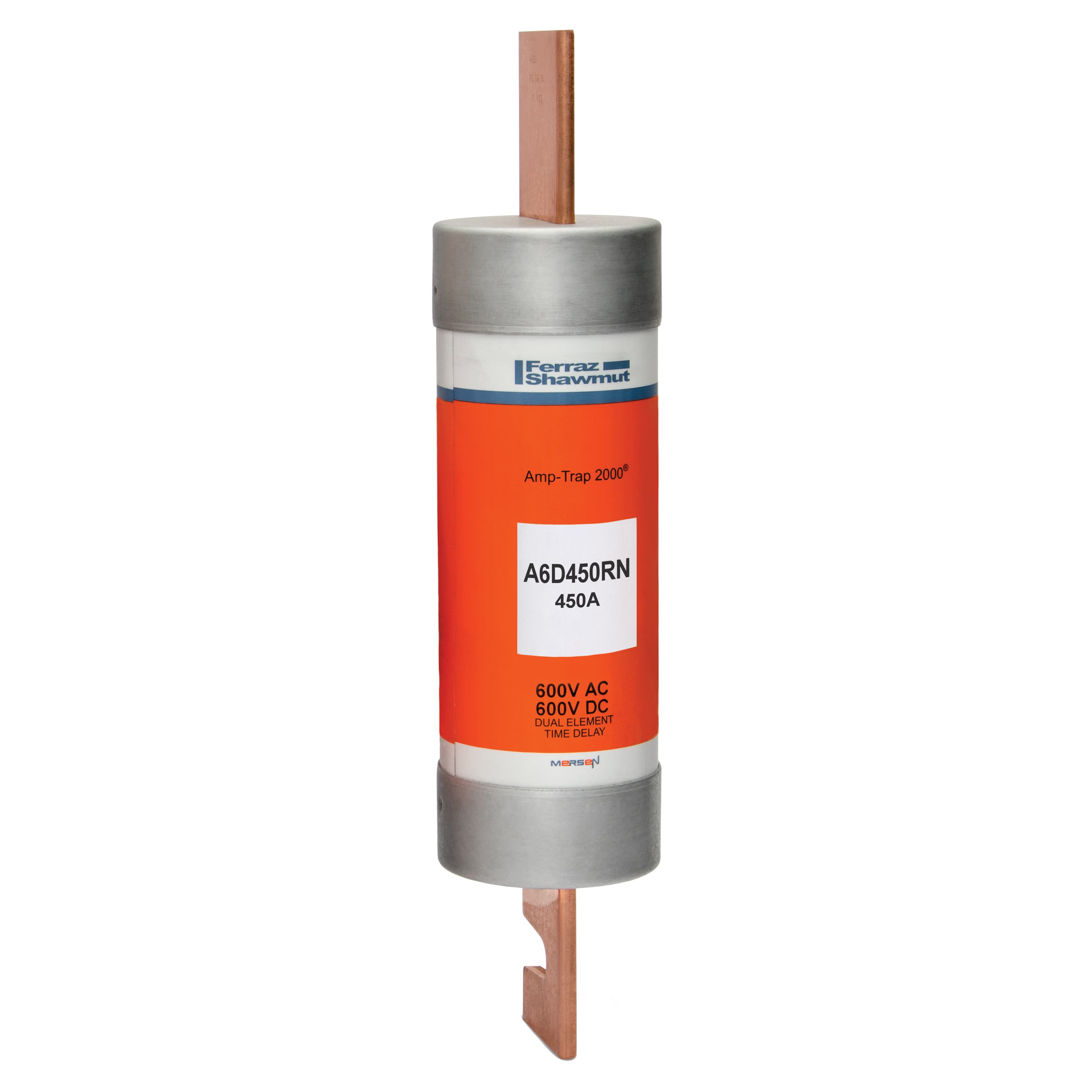 Mersen A6D450RN A6D450RN Mersen - Fuse A6D-R - Class RK1 - Time-Delay 600VAC 600VDC 450A Blade Amp-Trap 2000® Mersen A6D450RN A6D450RN Mersen - Fuse A6D-R - Class RK1 - Time-Delay 600VAC 600VDC 450A Blade Amp-Trap 2000®