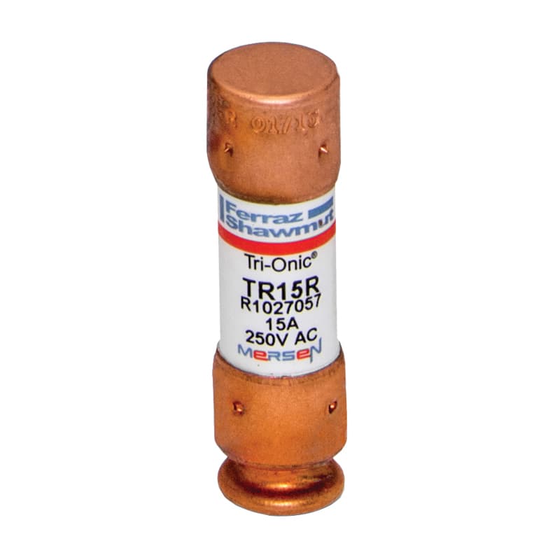 Mersen TR15R-3PK TR15R-3PK Mersen - Fuse TR-R - Class RK5 - Time-Delay 250VAC 250VDC 15A Ferrule Tri-Onic® 3 pack Mersen TR15R-3PK TR15R-3PK Mersen - Fuse TR-R - Class RK5 - Time-Delay 250VAC 250VDC 15A Ferrule Tri-Onic® 3 pack