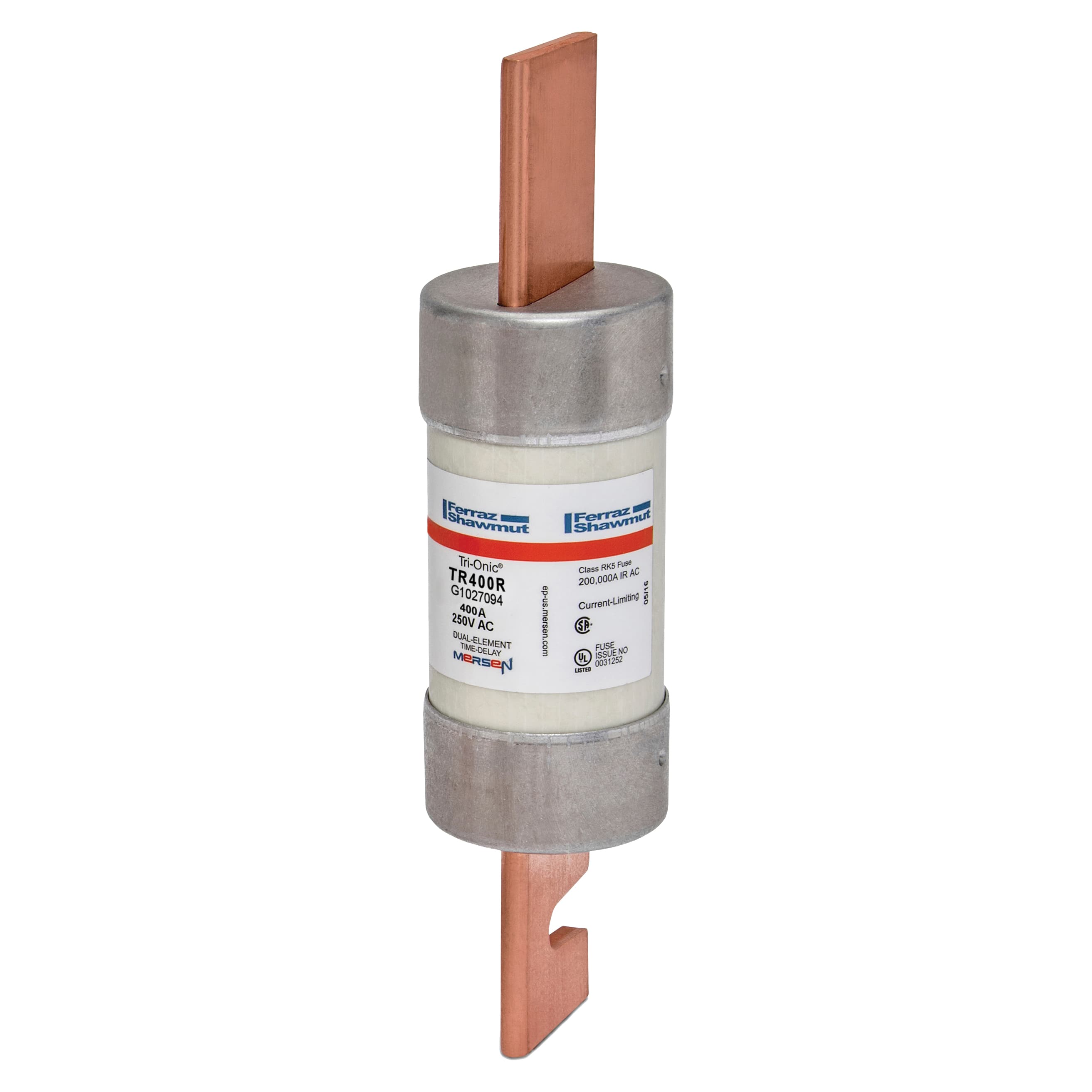 Mersen TR400R TR400R Mersen - Fuse TR-R - Class RK5 - Time-Delay 250VAC 250VDC 400A Blade Tri-Onic® Mersen TR400R TR400R Mersen - Fuse TR-R - Class RK5 - Time-Delay 250VAC 250VDC 400A Blade Tri-Onic®
