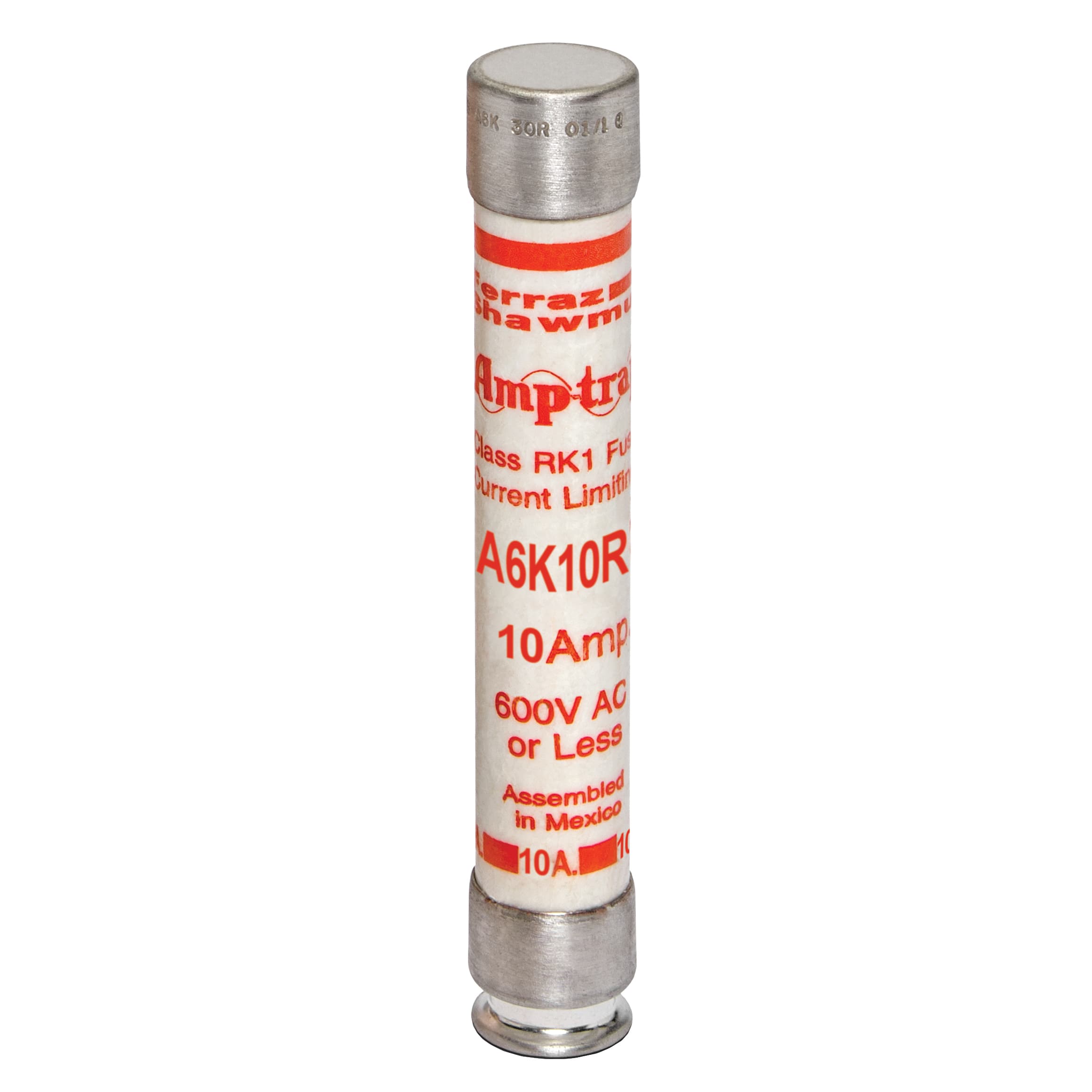 Mersen A6K10R A6K10R Mersen - Fuse A6K-R - Class RK1 - Fast-Acting 600VAC 300VDC 10A Ferrule Amp-Trap® Mersen A6K10R A6K10R Mersen - Fuse A6K-R - Class RK1 - Fast-Acting 600VAC 300VDC 10A Ferrule Amp-Trap®