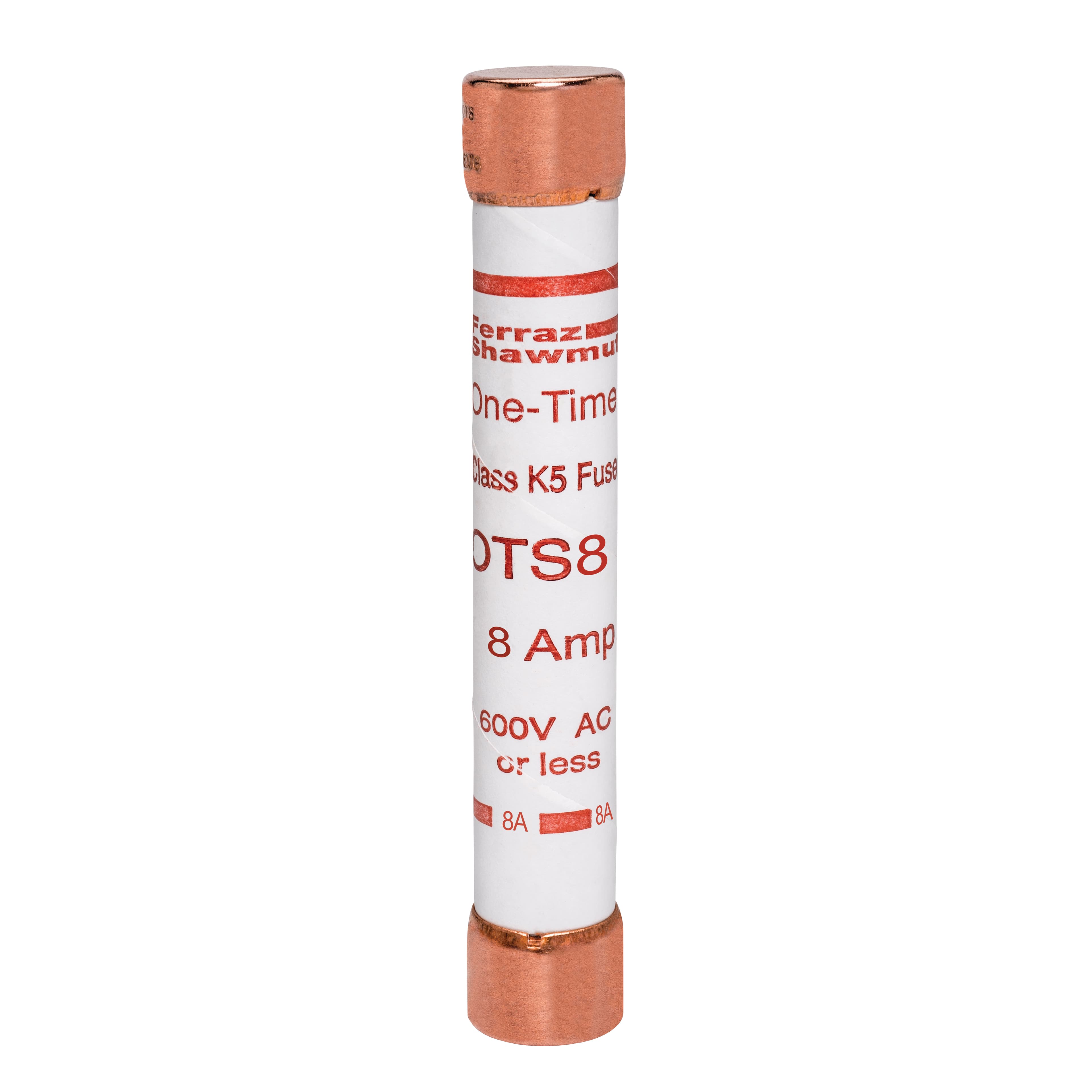 Mersen OTS8 OTS8 Mersen - Fuse OTS - Class K5 - Fast-Acting 600VAC 300VDC 8A Ferrule Amp-Trap® Mersen OTS8 OTS8 Mersen - Fuse OTS - Class K5 - Fast-Acting 600VAC 300VDC 8A Ferrule Amp-Trap®