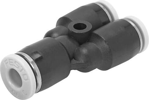 Festo 564822 push-in Y-connector QBY-5/16T-1/4-U reducing. Size: Standard, Nominal size: 0,197 ", Assembly position: Any, Design structure: Push/pull principle, Operating pressure complete temperature range: -13,8 - 145 Psi Festo 564822 push-in Y-connector QBY-5/16T-1/4-U reducing. Size: Standard, Nominal size: 0,197 ", Assembly position: Any, Design structure: Push/pull principle, Operating pressure complete temperature range: -13,8 - 145 Psi