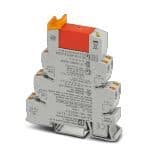 Phoenix Contact 2909514 PLC-INTERFACE, consisting of DIN-rail-mountable basic terminal block in 14 mm with Push-in connection and plug-in relay with power contact, 2 changeover contacts, 24 V DC input voltage. Approved according to ATEX/IECEx (Zone 2) and Ex Zone Class I, Div. 2 Phoenix Contact 2909514 PLC-INTERFACE, consisting of DIN-rail-mountable basic terminal block in 14 mm with Push-in connection and plug-in relay with power contact, 2 changeover contacts, 24 V DC input voltage. Approved according to ATEX/IECEx (Zone 2) and Ex Zone Class I, Div. 2