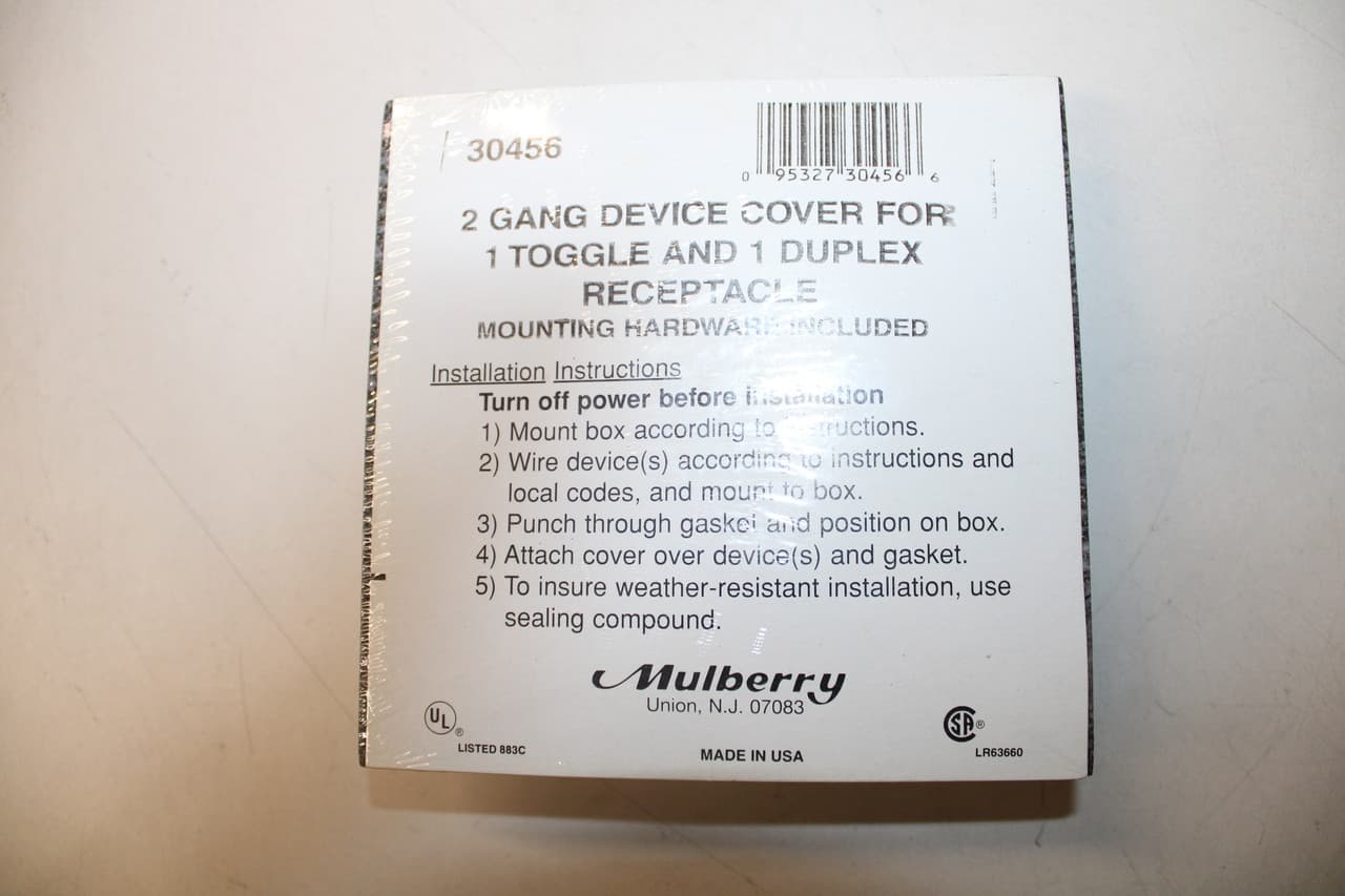 Mulberry 30456 Mulberry 30456 Outlet Boxes/Covers/Accessories EA Mulberry 30456 Mulberry 30456 Outlet Boxes/Covers/Accessories EA
