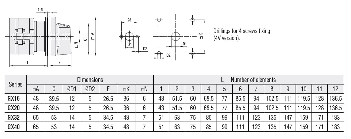 Lovato Electric GX1669U GX1669U Lovato - Rotary cam switch GX series, changeover switch without 0, 4 poles 16A, for front mounting with black handle, front plate 48X48mm Lovato Electric GX1669U GX1669U Lovato - Rotary cam switch GX series, changeover switch without 0, 4 poles 16A, for front mounting with black handle, front plate 48X48mm