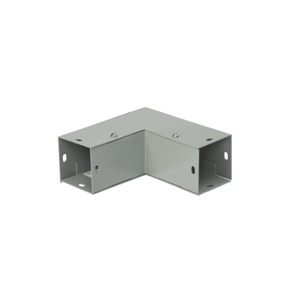 Hoffman F2290EOUT 90-Degree Elbow—Outside Opening, fits 2.50x2.50, Gray, Steel Hoffman F2290EOUT 90-Degree Elbow—Outside Opening, fits 2.50x2.50, Gray, Steel