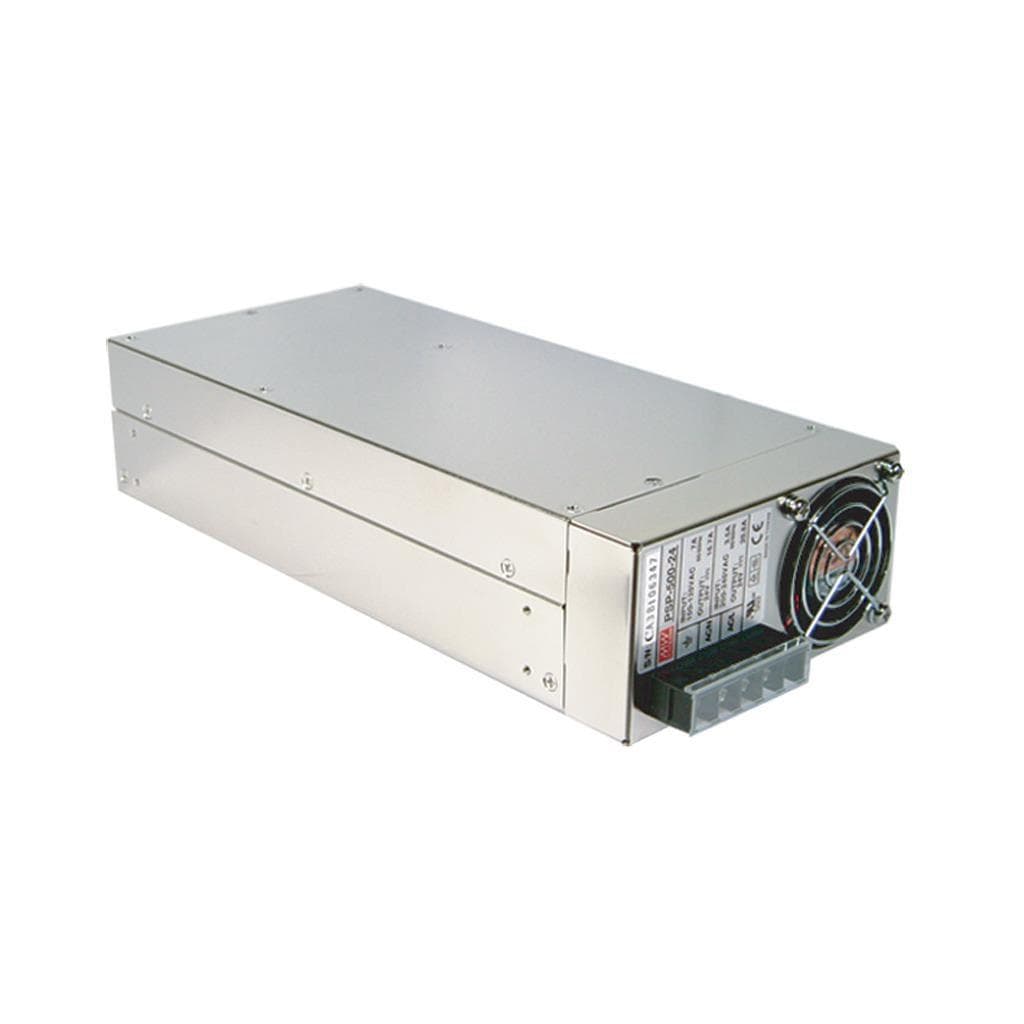 MEAN WELL PSP-500-48 AC-DC Single output Enclosed power supply; Output 48Vdc at 10.5A; PSP-500-48 is succeeded by PSP-600-48. MEAN WELL PSP-500-48 AC-DC Single output Enclosed power supply; Output 48Vdc at 10.5A; PSP-500-48 is succeeded by PSP-600-48.
