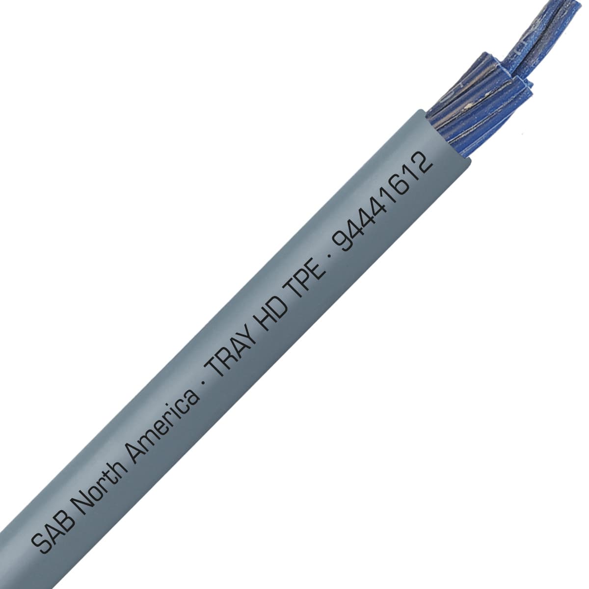 SAB 94441612 TRAY HD TPE - 16 AWG/12c, heavy duty exposed run TPE tray cable with blue conductors, UL, CSA, CE, RoHS SAB 94441612 TRAY HD TPE - 16 AWG/12c, heavy duty exposed run TPE tray cable with blue conductors, UL, CSA, CE, RoHS