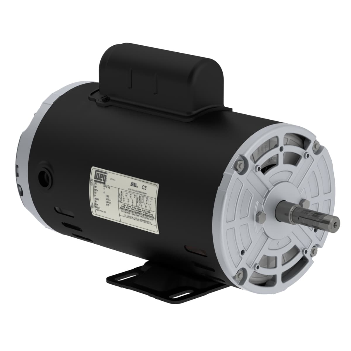 WEG .7518OS1BFB56-S Rolled Steel 0.75 HP 4P 56 1Ph 115/208-230 V 60 Hz IC01 - ODP - Foot-mounted WEG .7518OS1BFB56-S Rolled Steel 0.75 HP 4P 56 1Ph 115/208-230 V 60 Hz IC01 - ODP - Foot-mounted