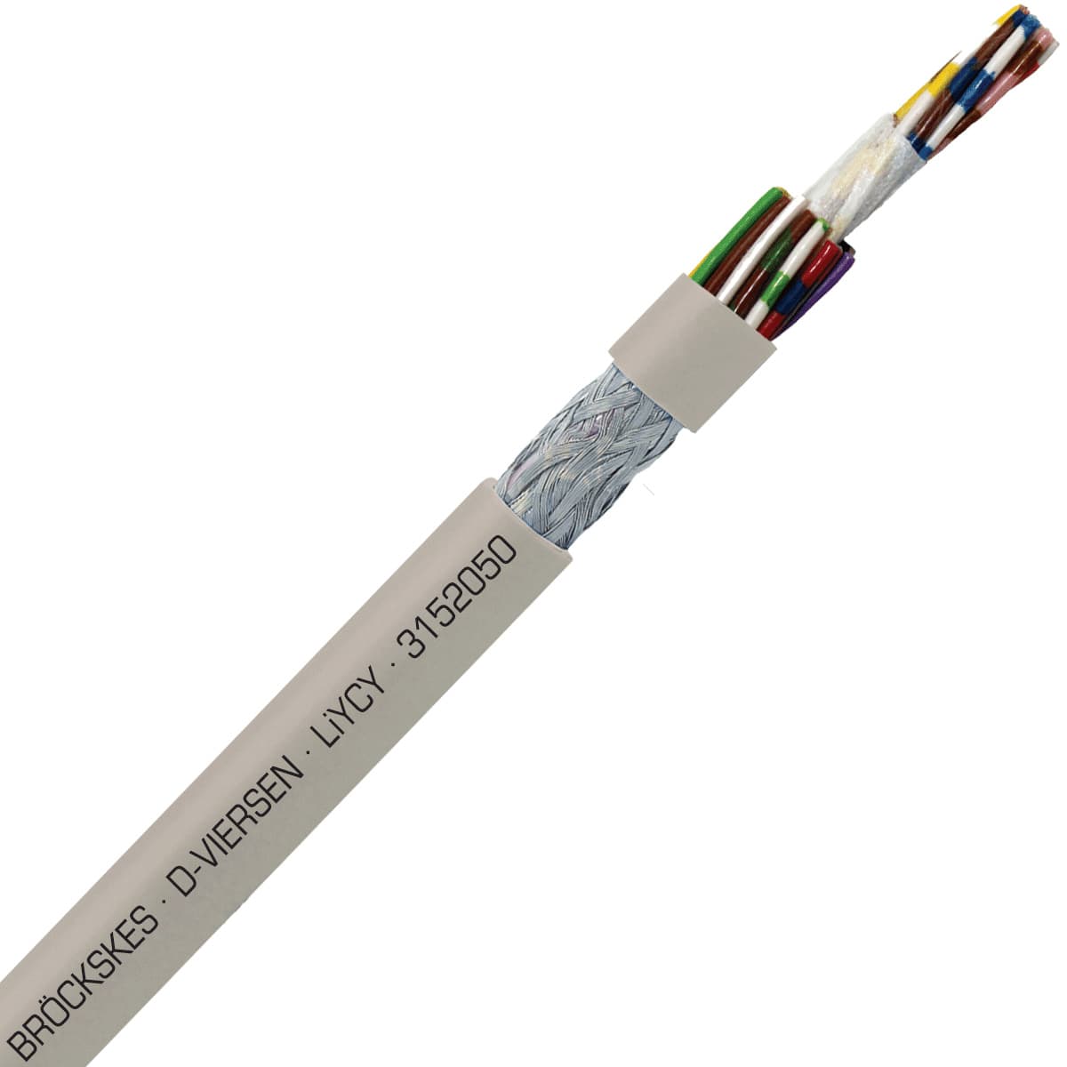 SAB 3152050 LiYCY - 20 AWG/20c, shielded multi-conductor signal and control PVC cable with DIN color code SAB 3152050 LiYCY - 20 AWG/20c, shielded multi-conductor signal and control PVC cable with DIN color code
