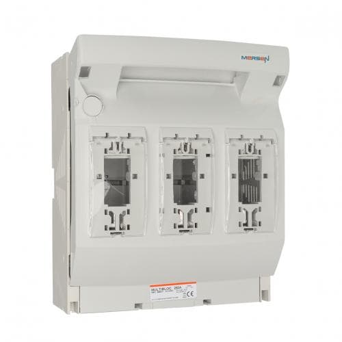 Mersen G1069368 MULTIBLOC 2.ST8 size 2 / 250A, 3-pole AC 800V, terminal: clamp strap 2x1.001.237 Mersen G1069368 MULTIBLOC 2.ST8 size 2 / 250A, 3-pole AC 800V, terminal: clamp strap 2x1.001.237