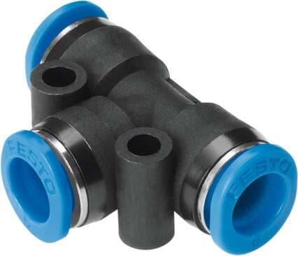 Festo 133034 push-in T-connector QSMT-2 Size: Mini, Nominal size: 0,9 mm, Type of seal on screw-in stud: Sealing ring, Assembly position: Any, Container size: 10 Festo 133034 push-in T-connector QSMT-2 Size: Mini, Nominal size: 0,9 mm, Type of seal on screw-in stud: Sealing ring, Assembly position: Any, Container size: 10