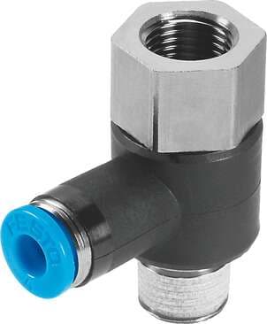 Festo 190830 push-in T-fitting QSTF-3/8-5/16-U 360° orientable, male and female thread with external hexagon. Size: Standard, Nominal size: 6 mm, Type of seal on screw-in stud: coating, Assembly position: Any, Container size: 1 Festo 190830 push-in T-fitting QSTF-3/8-5/16-U 360° orientable, male and female thread with external hexagon. Size: Standard, Nominal size: 6 mm, Type of seal on screw-in stud: coating, Assembly position: Any, Container size: 1