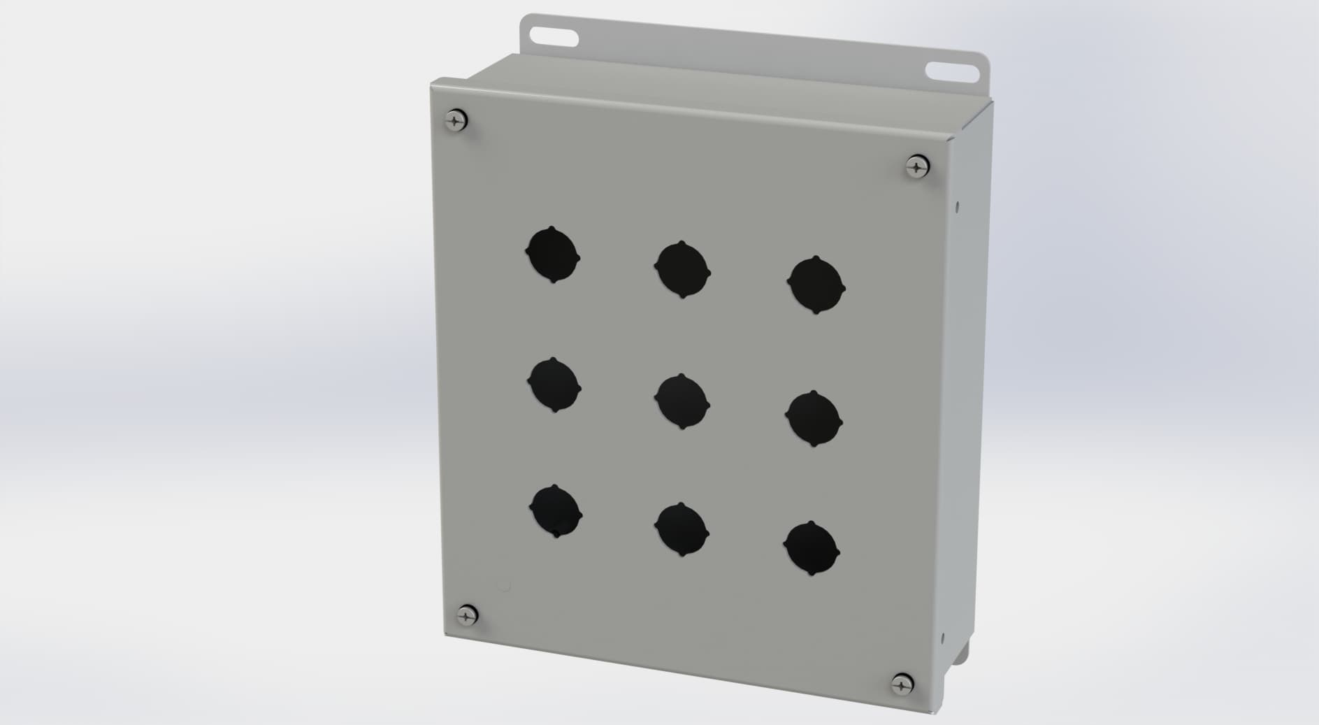 Saginaw Control SCE-9PBI PB Enclosure, Height:9.50", Width:8.50", Depth:3.00", ANSI-61 gray powder coat inside and out. Saginaw Control SCE-9PBI PB Enclosure, Height:9.50", Width:8.50", Depth:3.00", ANSI-61 gray powder coat inside and out.