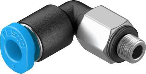Festo 130768 push-in L-fitting QSML-M3-3-100 360° orientable, male thread with external hexagon. Size: Mini, Nominal size: 0,8 mm, Type of seal on screw-in stud: Sealing ring, Assembly position: Any, Container size: 100 Festo 130768 push-in L-fitting QSML-M3-3-100 360° orientable, male thread with external hexagon. Size: Mini, Nominal size: 0,8 mm, Type of seal on screw-in stud: Sealing ring, Assembly position: Any, Container size: 100