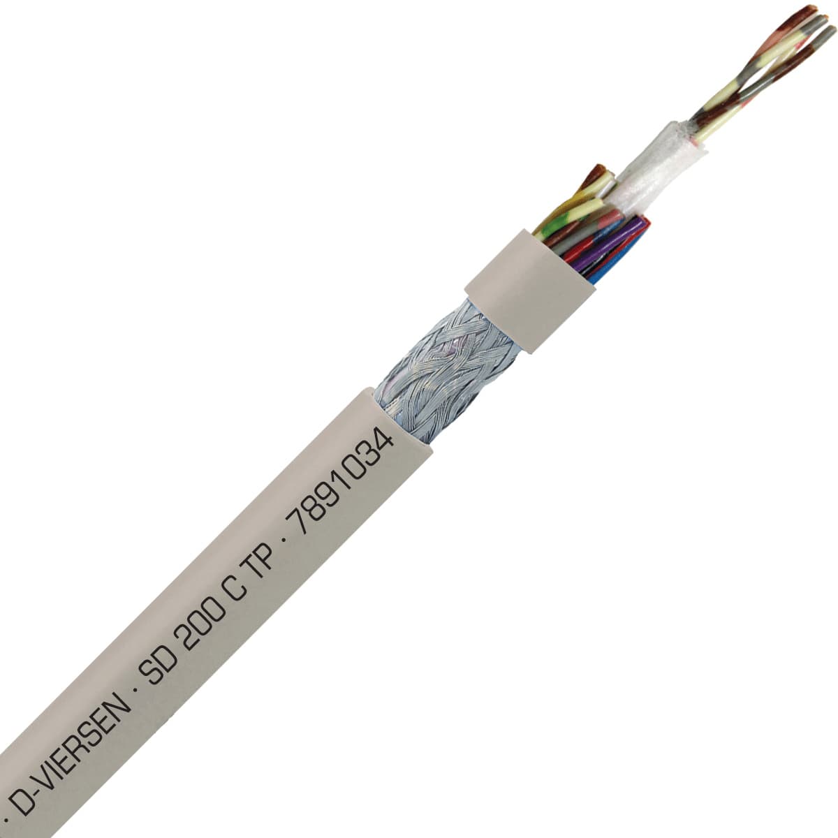 SAB 7891034 SD 200 C TP - 22 AWG/10 pr, shielded halogen free continuous flex oil resistant paired data cable, CE, RoHS SAB 7891034 SD 200 C TP - 22 AWG/10 pr, shielded halogen free continuous flex oil resistant paired data cable, CE, RoHS