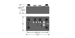 BLCEN-2M12MT-2RFID-A Part Image. Manufactured by Turck.