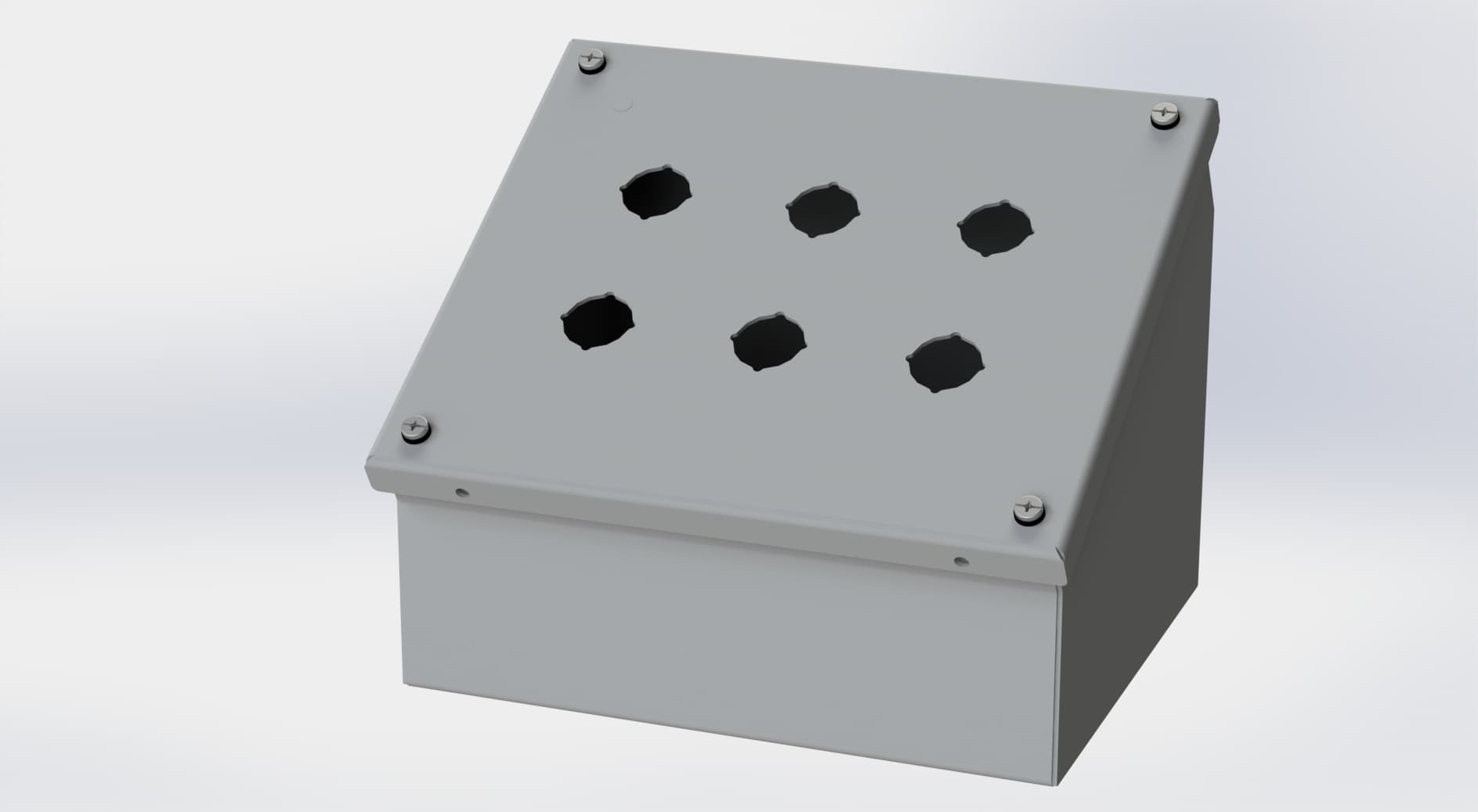 Saginaw Control SCE-6PBAI PBAI Enclosure, Height:7.25", Width:8.50", Depth:6.75", ANSI-61 gray powder coating inside and out. Saginaw Control SCE-6PBAI PBAI Enclosure, Height:7.25", Width:8.50", Depth:6.75", ANSI-61 gray powder coating inside and out.
