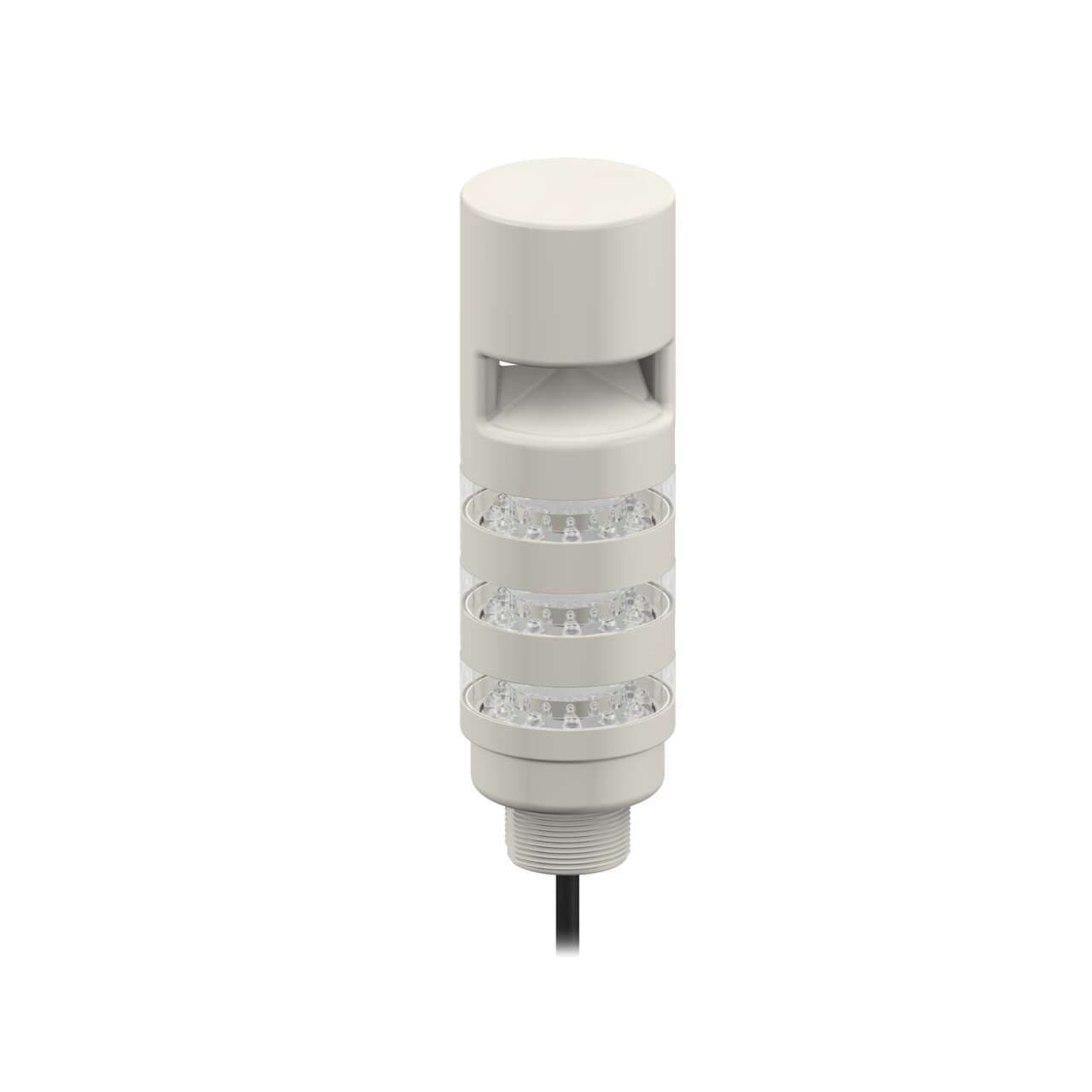 Banner TL50BLGY2R1AOSC Beacon Tower Light; Gray Housing: 3-Color Sealed; Omnidirectional Continuous Audible Indicator; Voltage: 12-30 V dc or 24 V ac; Environmental Rating: IP67; Input: Bimodal; Colors: Green solid Yellow flash Red rotate; 2 m (6.5 ft) Integral Cable Banner TL50BLGY2R1AOSC Beacon Tower Light; Gray Housing: 3-Color Sealed; Omnidirectional Continuous Audible Indicator; Voltage: 12-30 V dc or 24 V ac; Environmental Rating: IP67; Input: Bimodal; Colors: Green solid Yellow flash Red rotate; 2 m (6.5 ft) Integral Cable