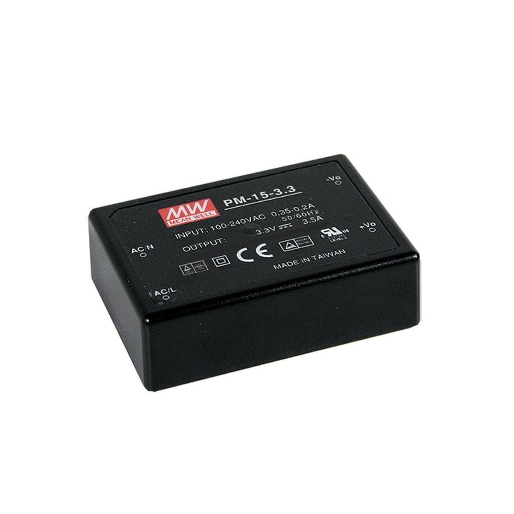 MEAN WELL PM-15-5 AC-DC Single output Medical Encapsulated power supply; Output 5Vdc at 3A; PCB mount; 2xMOPP; PM-15-5 is succeeded by MPM-15-5. MEAN WELL PM-15-5 AC-DC Single output Medical Encapsulated power supply; Output 5Vdc at 3A; PCB mount; 2xMOPP; PM-15-5 is succeeded by MPM-15-5.