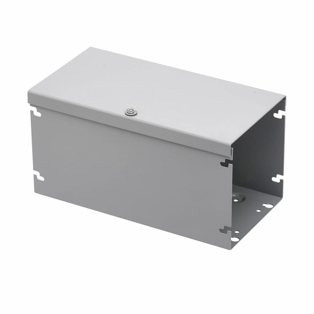 Eaton 6612-3RAHS NK Eaton B-Line series wireway, 6" height, 12" length, 6" width, 3RAHS NK wireway, Embossed thru holes, No knockouts, Hinged cover, NEMA 1, Aluminum, Hinged, ANSI 61 gray, 0.08 inch Eaton 6612-3RAHS NK Eaton B-Line series wireway, 6" height, 12" length, 6" width, 3RAHS NK wireway, Embossed thru holes, No knockouts, Hinged cover, NEMA 1, Aluminum, Hinged, ANSI 61 gray, 0.08 inch