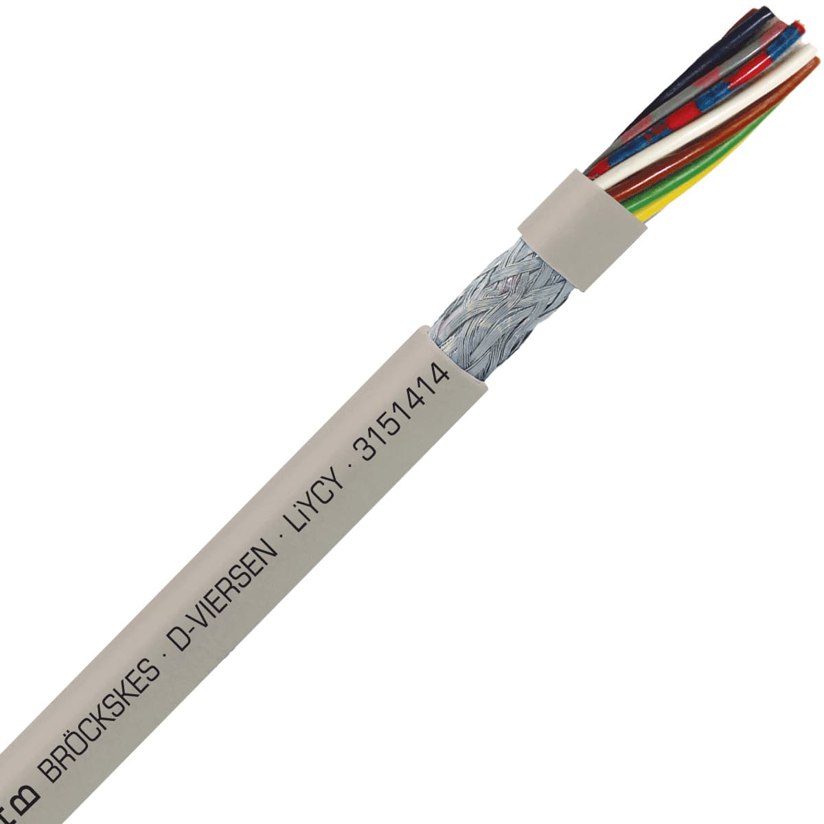 SAB 3151414 LiYCY - 26 AWG/14c, shielded multi-conductor signal and control PVC cable with DIN color code SAB 3151414 LiYCY - 26 AWG/14c, shielded multi-conductor signal and control PVC cable with DIN color code