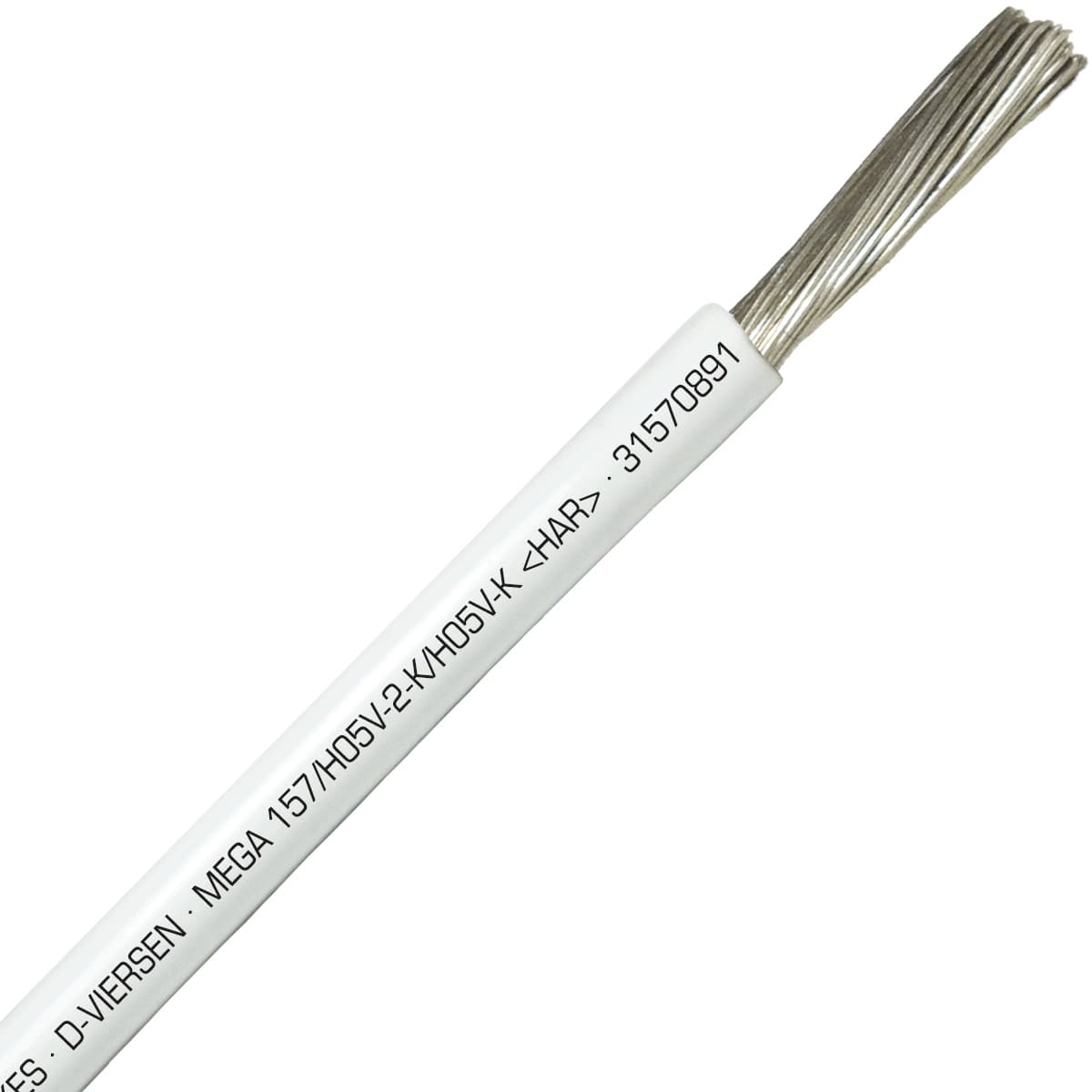 SAB 31570891 MEGA 157/H05V2-K/H05V-K (HAR/UL/CSA/CE) - 2 AWG hook-up wire, White SAB 31570891 MEGA 157/H05V2-K/H05V-K (HAR/UL/CSA/CE) - 2 AWG hook-up wire, White