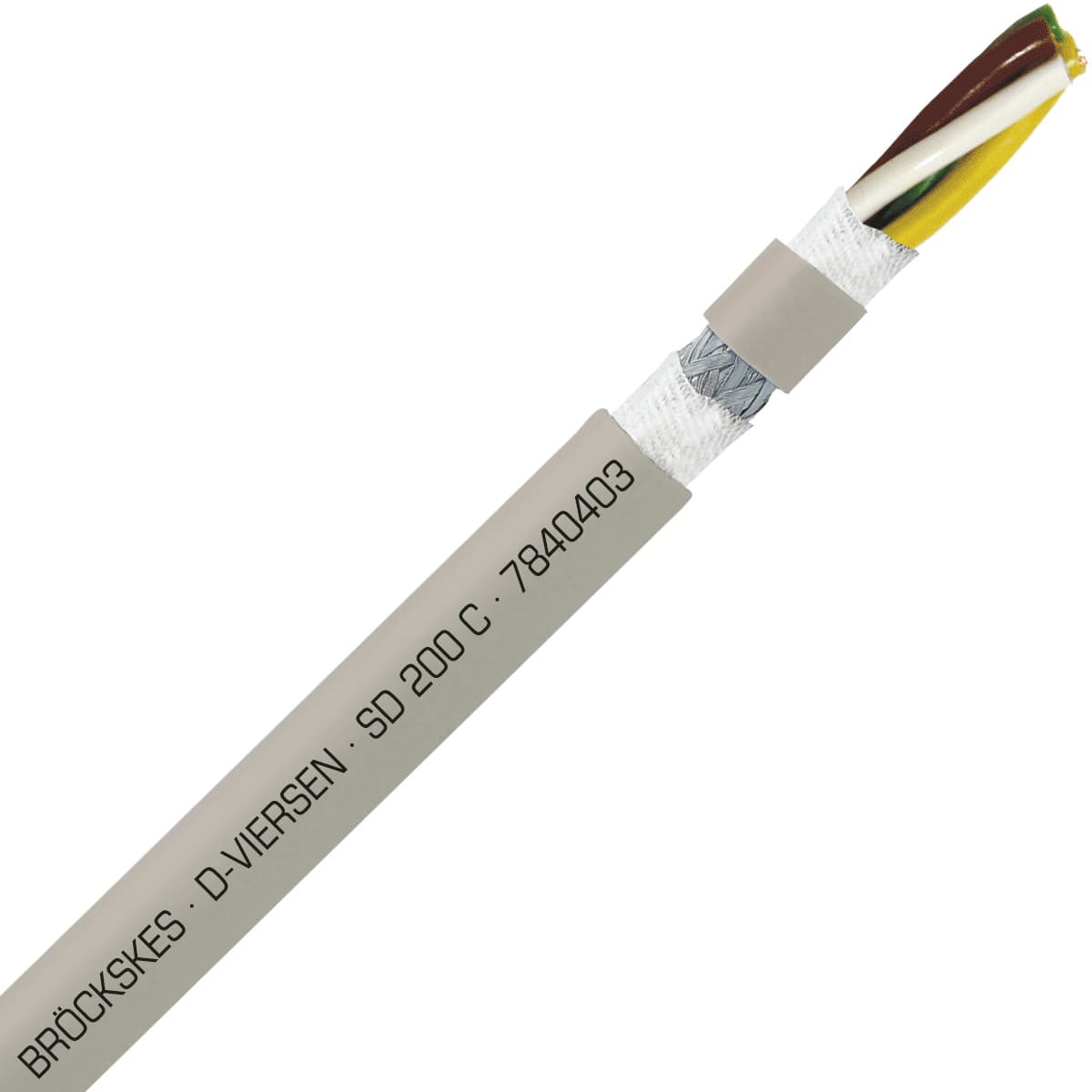 SAB 7840403 SD 200 C - 22 AWG/4c, shielded halogen free continuous flex oil resistant data cable, CE, RoHS SAB 7840403 SD 200 C - 22 AWG/4c, shielded halogen free continuous flex oil resistant data cable, CE, RoHS