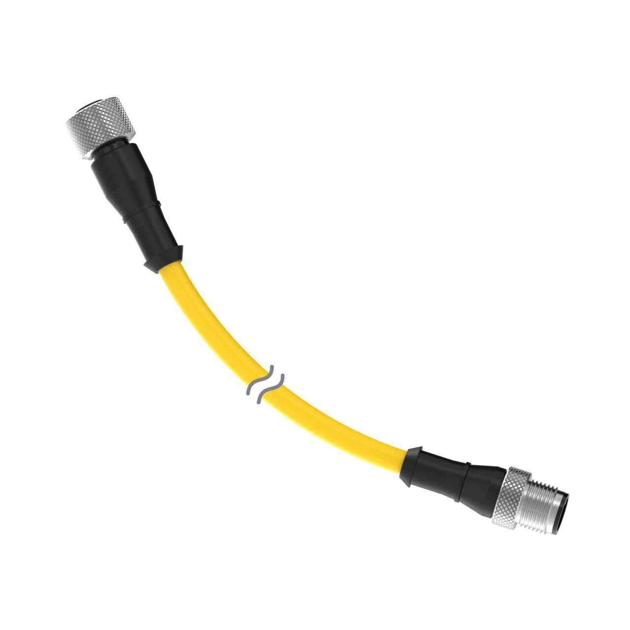 Banner DEE8CSS1B-51D Cordset: Double Ended M12; 8-pin Straight Female; 5-pin Straight Male; 0.3 m 8x22 Yellow PVC Jacket; Nickel-Plated Brass Coupling Nuts Banner DEE8CSS1B-51D Cordset: Double Ended M12; 8-pin Straight Female; 5-pin Straight Male; 0.3 m 8x22 Yellow PVC Jacket; Nickel-Plated Brass Coupling Nuts