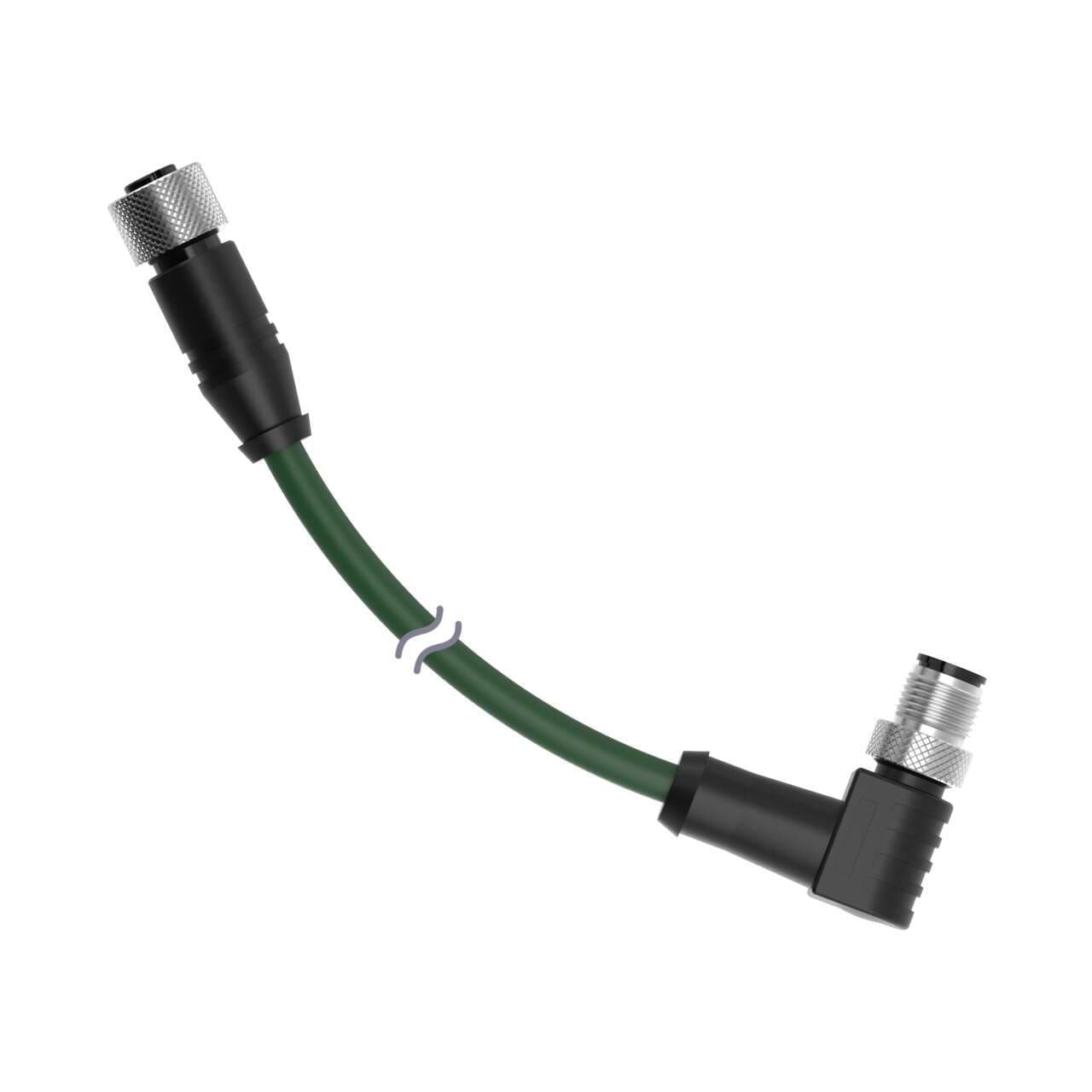 Banner IVURDM-QD-806RA Cordset: Double Ended M12; 8-pin Straight Female; 8-pin Right-Angle Male; 1.83 m 8x24 Shielded Dark Green TPE Jacket; Nickel-Plated Brass Coupling Nuts Banner IVURDM-QD-806RA Cordset: Double Ended M12; 8-pin Straight Female; 8-pin Right-Angle Male; 1.83 m 8x24 Shielded Dark Green TPE Jacket; Nickel-Plated Brass Coupling Nuts