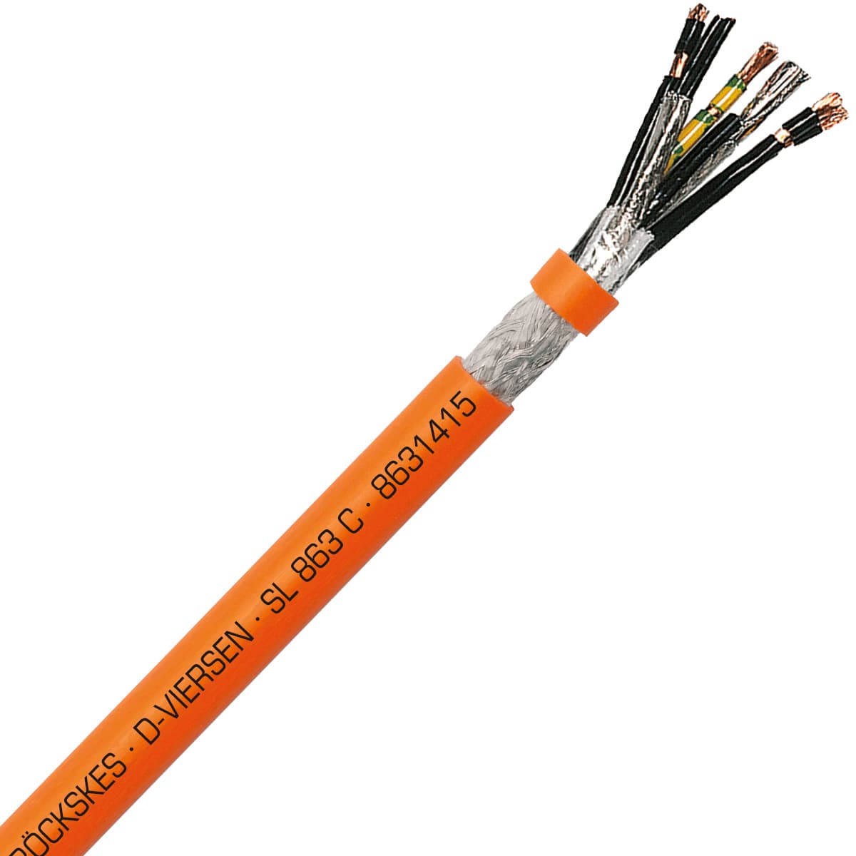 SAB 8631415 SL 863 C - 16 AWG/4c + 16 AWG/1pr, shielded low capacitance flexible servo motor feedback cable, UL, CE, RoHS SAB 8631415 SL 863 C - 16 AWG/4c + 16 AWG/1pr, shielded low capacitance flexible servo motor feedback cable, UL, CE, RoHS
