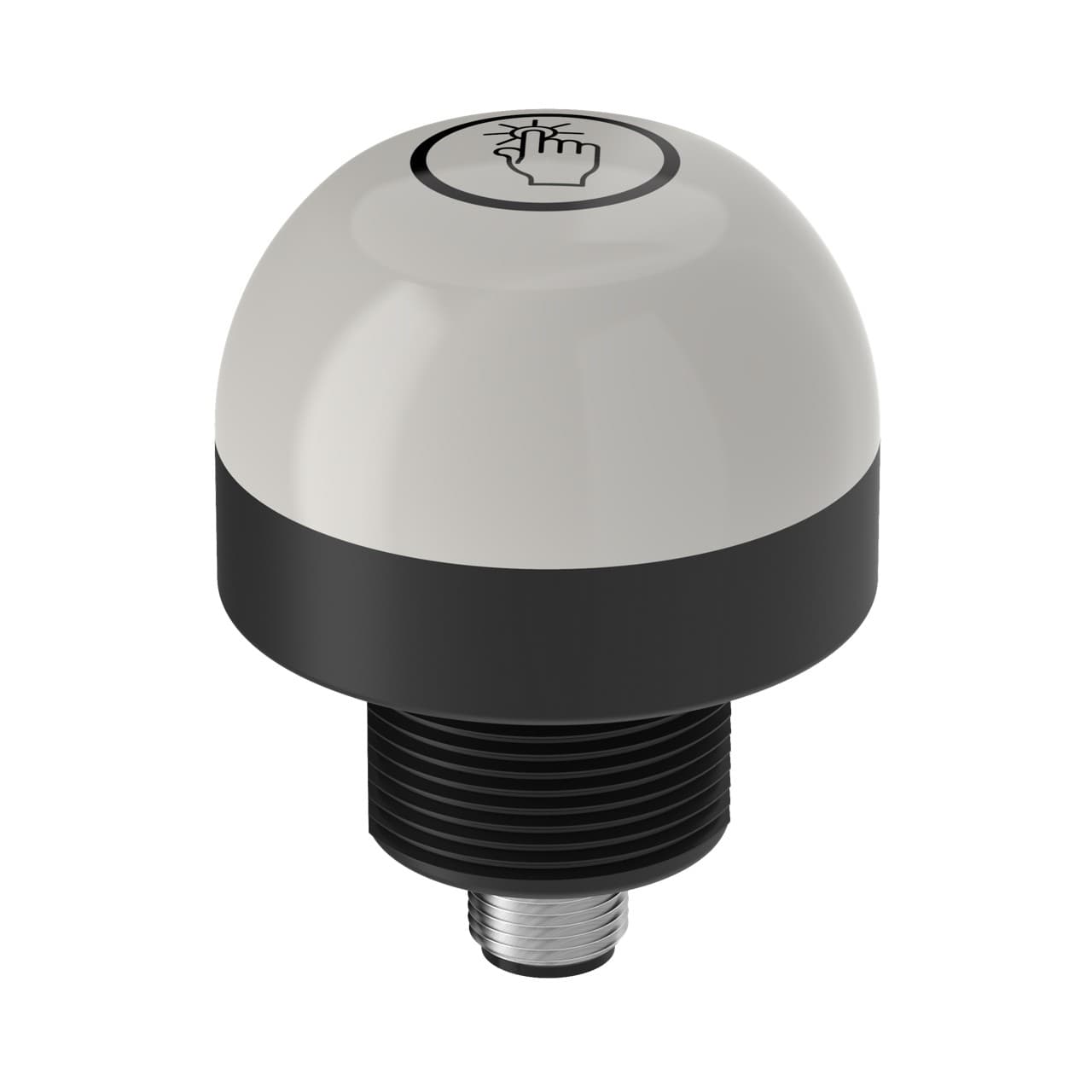 Banner K50RPTGRYF2Q Banner Engineering K50RPTGRYF2Q, part of the EZ-LIGHT series, is a capacitive touch-sensitive pick-to-light device designed with LED illumination. This unit features a black housing with a dome window shape, constructed from polycarbonate (PC) for both the diffused window and the base. It is pre-wired with a 6" / 15cm pigtail that terminates with a 5-pin M12 Euro-style QD connector. The device operates on a supply voltage of 12Vdc-30Vdc, with 24Vdc nominal, and offers a surface or base pole mounting mode utilizing an M30 thread. The dome diameter measures 50mm / 2". It is designed to operate within an ambient air temperature range of -40°C to +50°C and is rated with a degree of protection of IP67 and IP69K. The operating mode includes a momentary job light (G; Green) that is ON when the job input is active, touch activation for output and sensing light (Y; Yellow), and a mispick light (R; Red) with output NC (Normally Closed) touch output when touched with an inactive job input. It features 1 x digital input (12-30Vdc; PNP) for JOB color control and 2 x digital outputs (12-30Vdc; PNP) for Touch and Mispick functions. Banner K50RPTGRYF2Q Banner Engineering K50RPTGRYF2Q, part of the EZ-LIGHT series, is a capacitive touch-sensitive pick-to-light device designed with LED illumination. This unit features a black housing with a dome window shape, constructed from polycarbonate (PC) for both the diffused window and the base. It is pre-wired with a 6" / 15cm pigtail that terminates with a 5-pin M12 Euro-style QD connector. The device operates on a supply voltage of 12Vdc-30Vdc, with 24Vdc nominal, and offers a surface or base pole mounting mode utilizing an M30 thread. The dome diameter measures 50mm / 2". It is designed to operate within an ambient air temperature range of -40°C to +50°C and is rated with a degree of protection of IP67 and IP69K. The operating mode includes a momentary job light (G; Green) that is ON when the job input is active, touch activation for output and sensing light (Y; Yellow), and a mispick light (R; Red) with output NC (Normally Closed) touch output when touched with an inactive job input. It features 1 x digital input (12-30Vdc; PNP) for JOB color control and 2 x digital outputs (12-30Vdc; PNP) for Touch and Mispick functions.