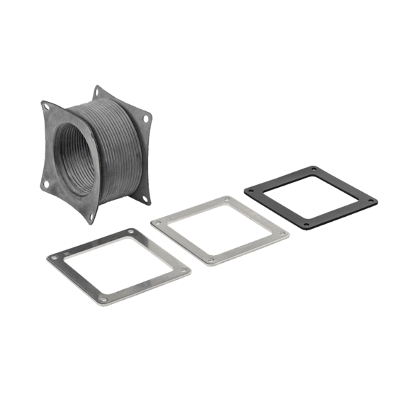 Hoffman F66WFFSS Flexible Fitting, 6.00x6.00, Rubber, SS Flanges Hoffman F66WFFSS Flexible Fitting, 6.00x6.00, Rubber, SS Flanges
