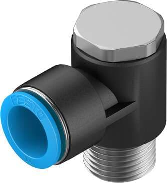 Festo 190752 push-in L-fitting QSLV-1/2-5/8-U 360° orientable, male thread with external hexagon. Size: Standard, Nominal size: 8 mm, Type of seal on screw-in stud: coating, Assembly position: Any, Container size: 1 Festo 190752 push-in L-fitting QSLV-1/2-5/8-U 360° orientable, male thread with external hexagon. Size: Standard, Nominal size: 8 mm, Type of seal on screw-in stud: coating, Assembly position: Any, Container size: 1