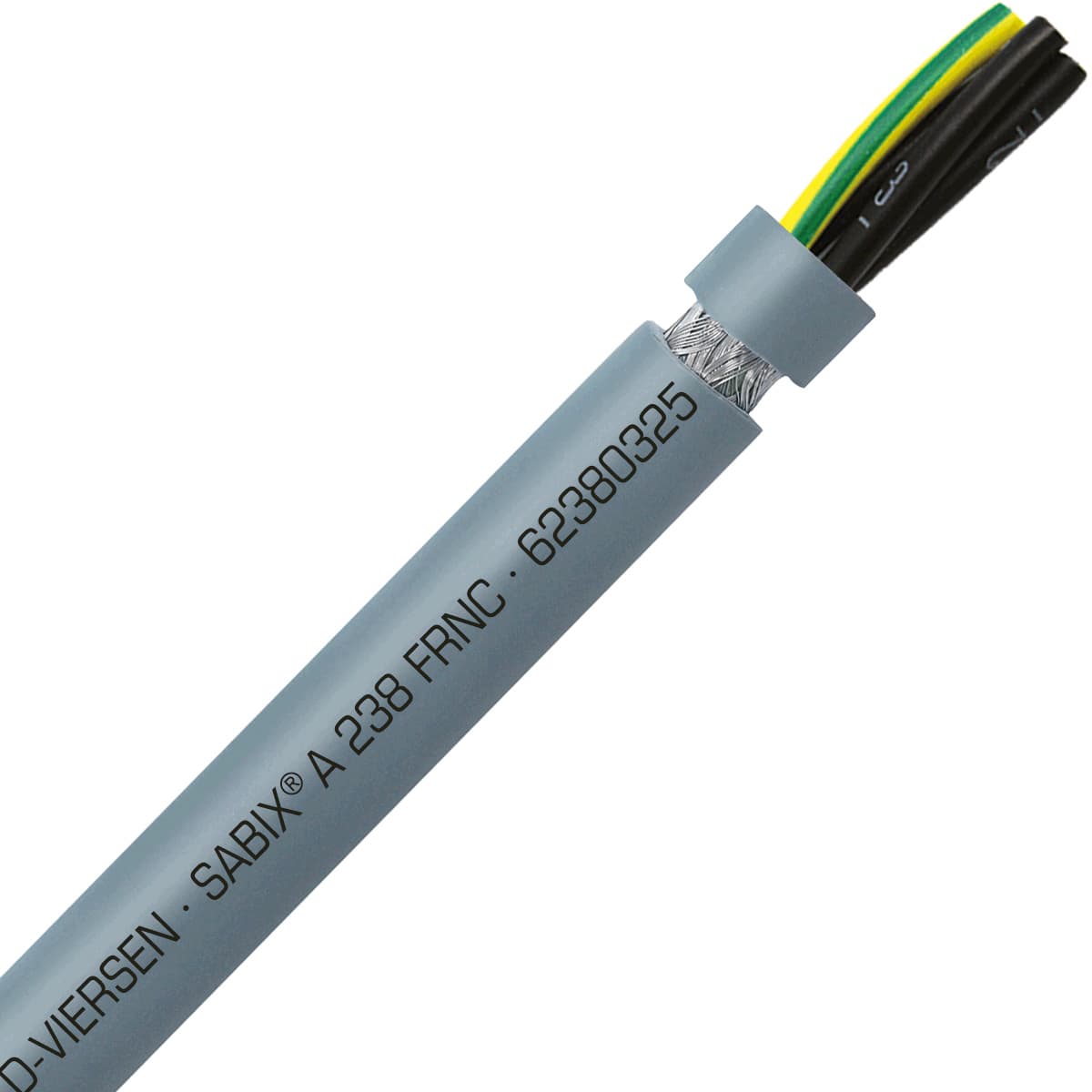SAB 62380325 SABIX A 238 FRNC - 14 AWG/3c, shielded high temperature flame retardant flexible SABIX control cable, CE, RoHS SAB 62380325 SABIX A 238 FRNC - 14 AWG/3c, shielded high temperature flame retardant flexible SABIX control cable, CE, RoHS