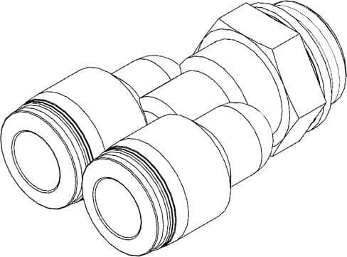 Festo 133196 push-in Y-fitting QSY-1/2-10 360° orientable, male thread with external hexagon. Size: Standard, Nominal size: 7,8 mm, Type of seal on screw-in stud: coating, Assembly position: Any, Container size: 10 Festo 133196 push-in Y-fitting QSY-1/2-10 360° orientable, male thread with external hexagon. Size: Standard, Nominal size: 7,8 mm, Type of seal on screw-in stud: coating, Assembly position: Any, Container size: 10