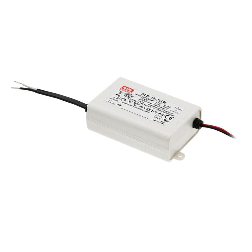 MEAN WELL PLD-16-1050B AC-DC Single output LED driver Constant Current (CC); Input 115 or 230Vac; Output 1.05A at 12-16Vdc MEAN WELL PLD-16-1050B AC-DC Single output LED driver Constant Current (CC); Input 115 or 230Vac; Output 1.05A at 12-16Vdc
